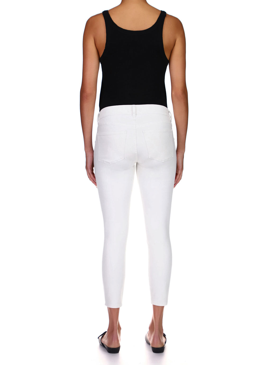 women's maternity skinny white jean