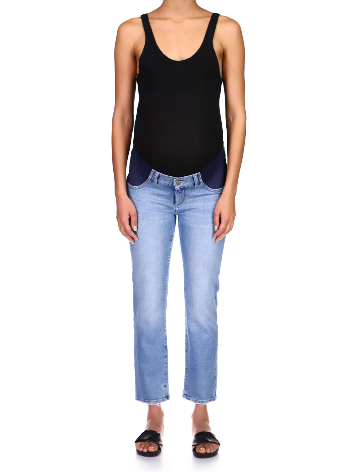 women's straight blue jean