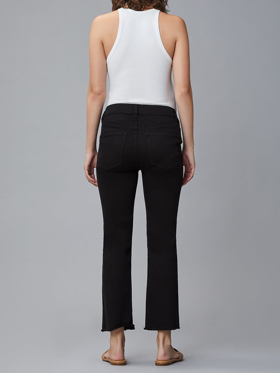 women's maternity straight black jean