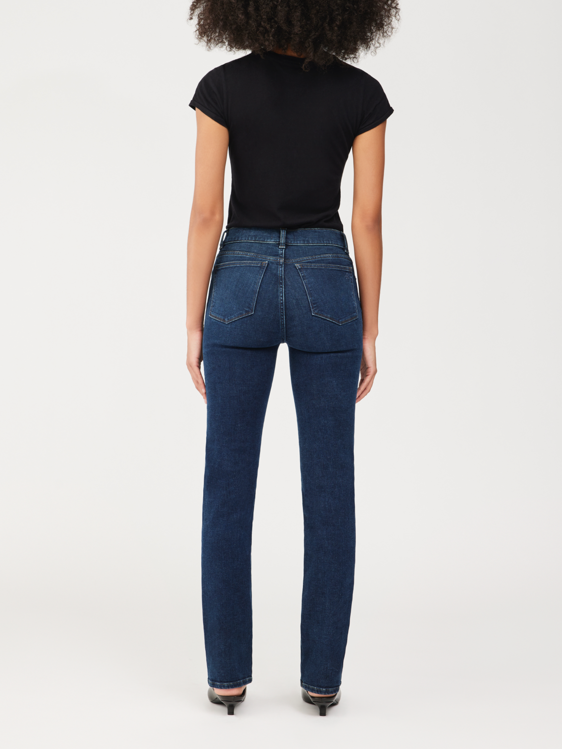 women's straight blue jean