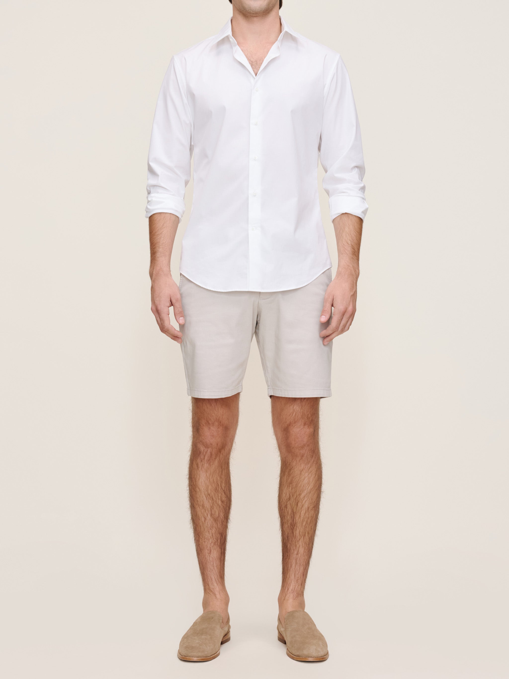 chino dress shorts DL1961 Jake 8.5' Chino Shorts - Light Grey