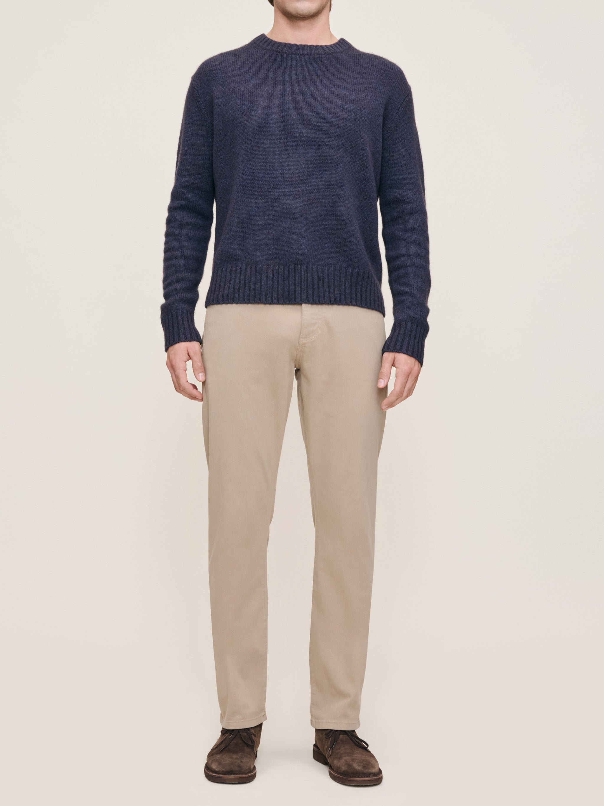 Russell Slim Straight Pants | Soft Beige