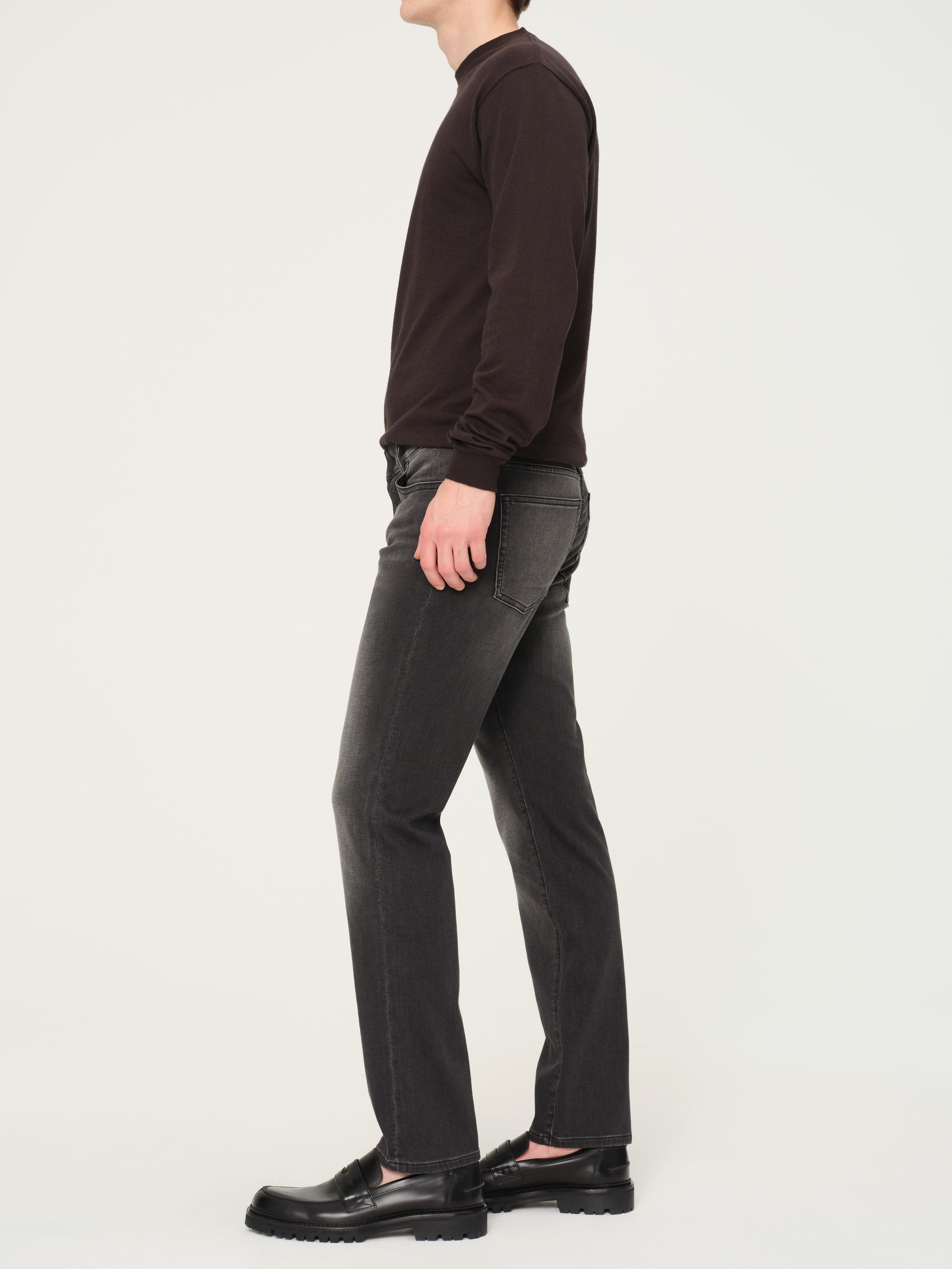 Nick Slim Jeans | Washed Black Knit