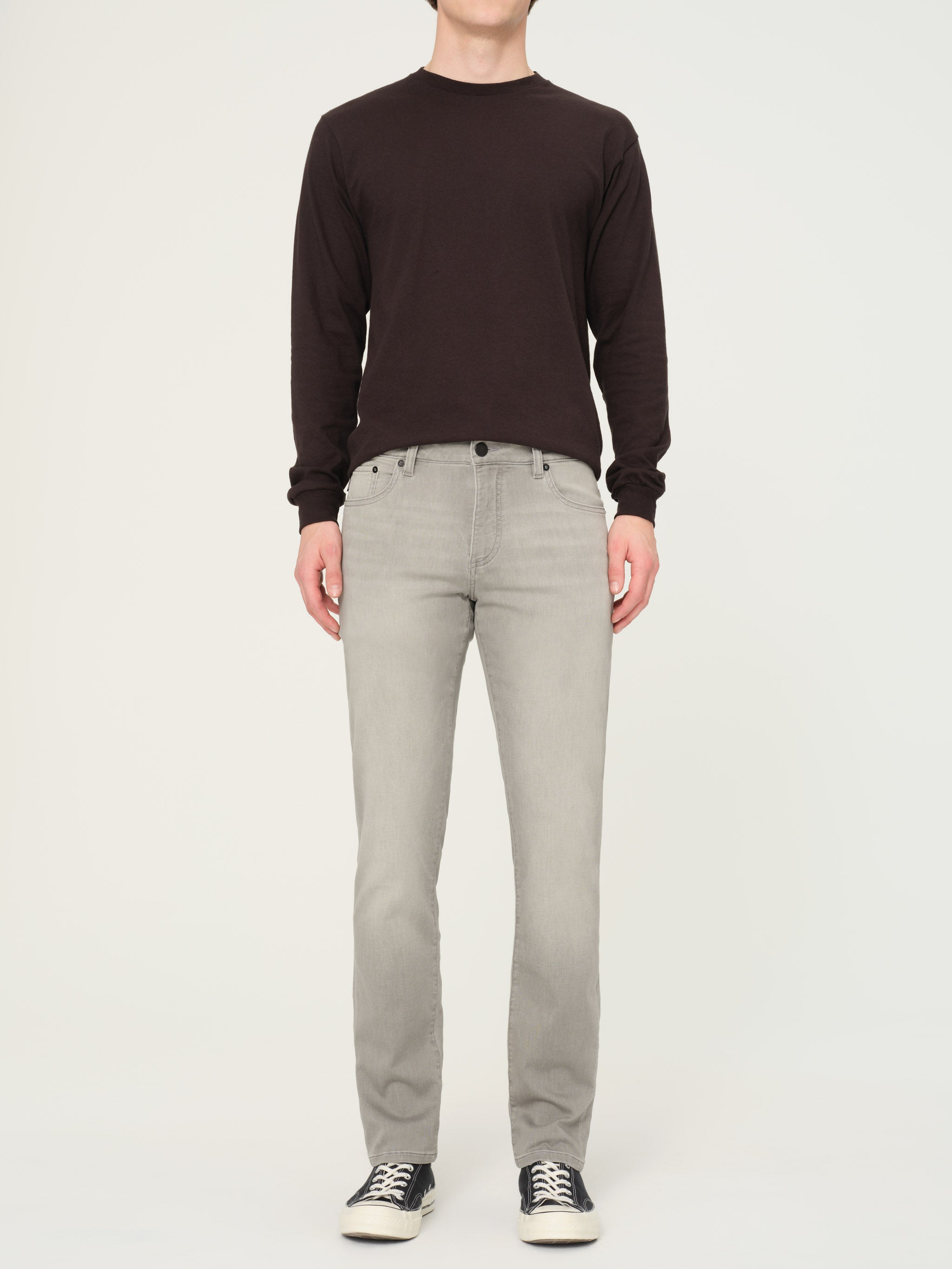 Nick Slim Jeans | Washed Grey Knit