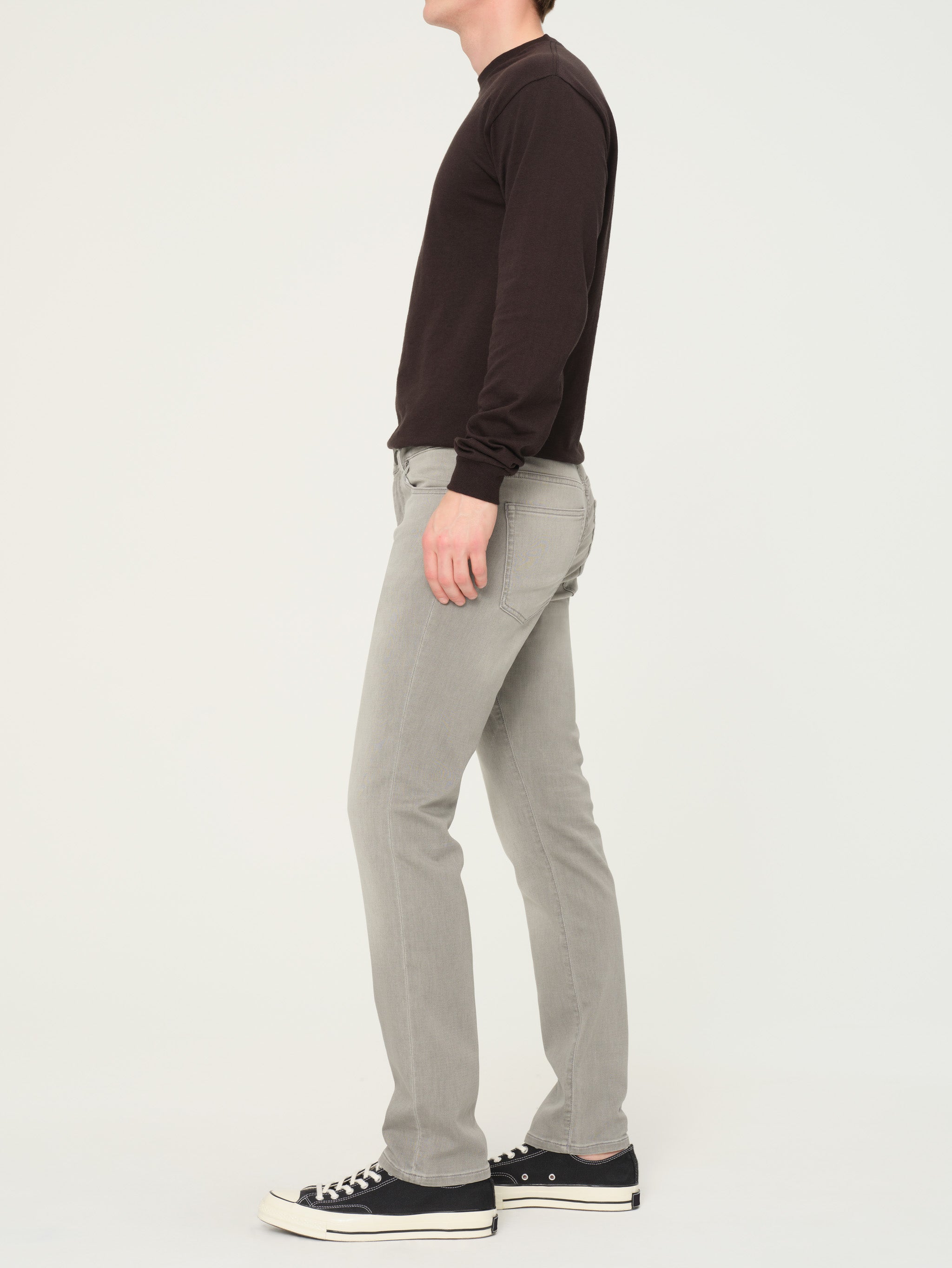 Nick Slim Jeans | Washed Grey Knit