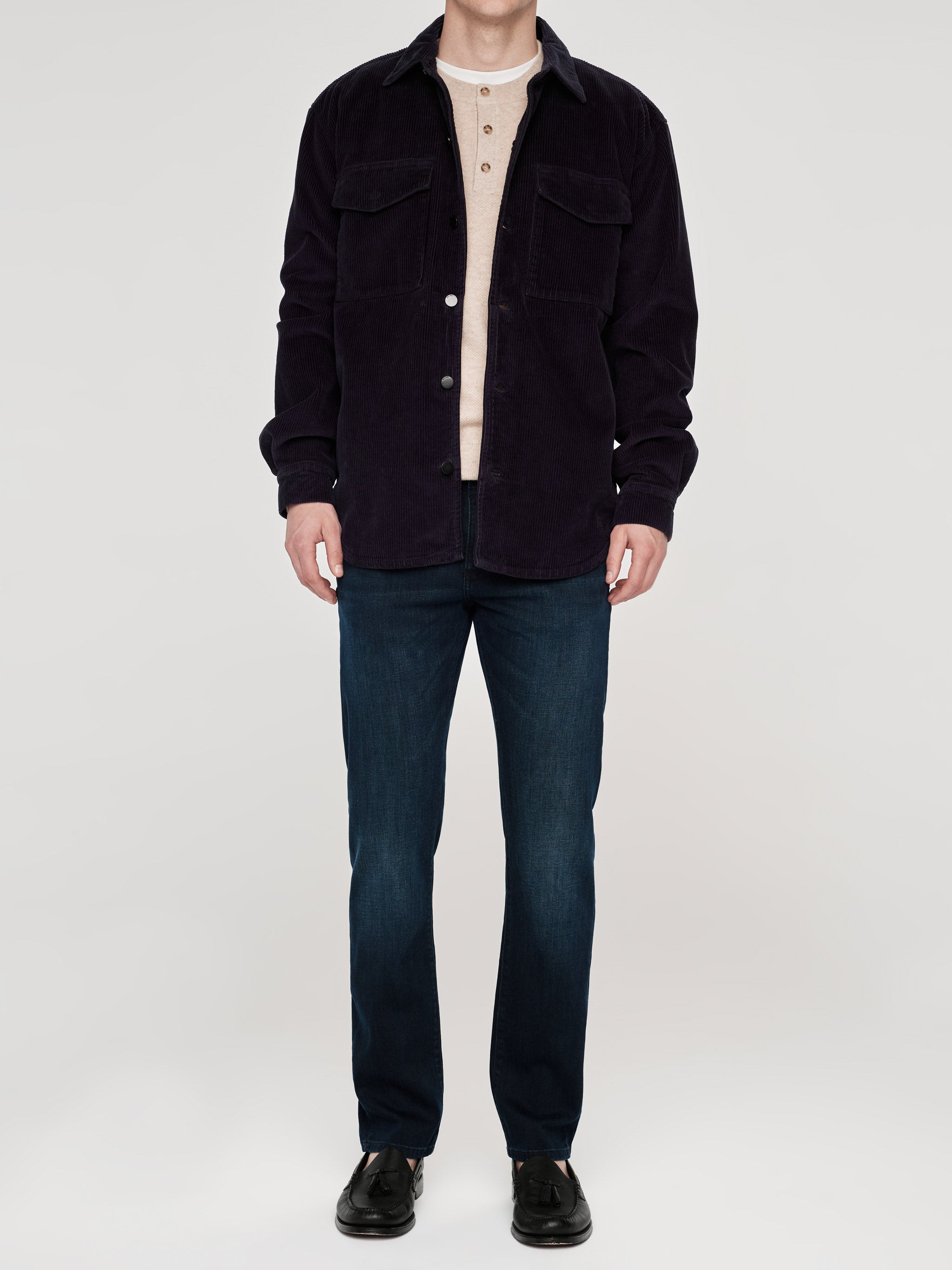 Hudson & Perry Shirt | Deep Marine Corduroy (Navy)