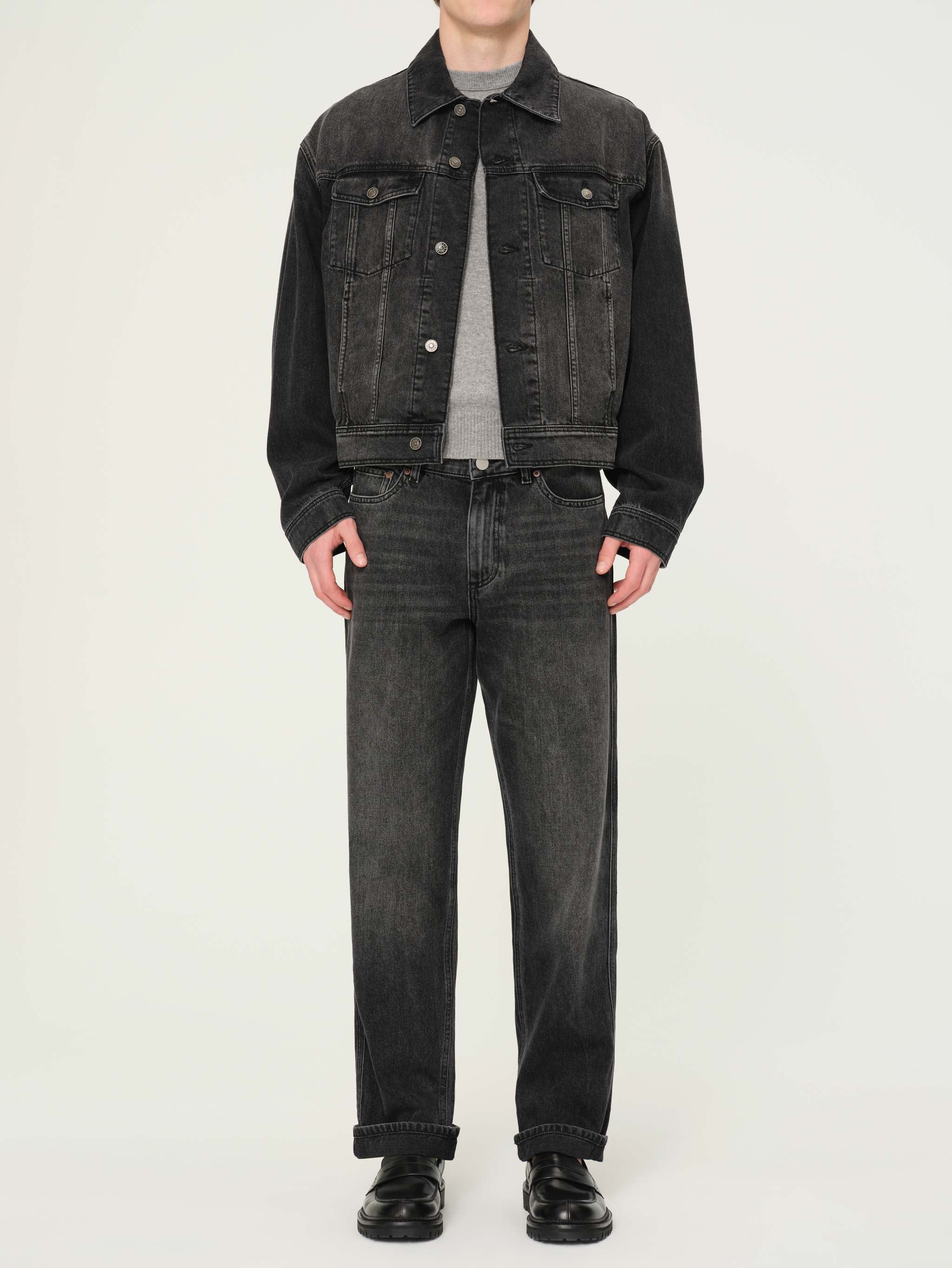 Jacky Relaxed Trucker Denim Jacket | Nightshade (Washed Black)