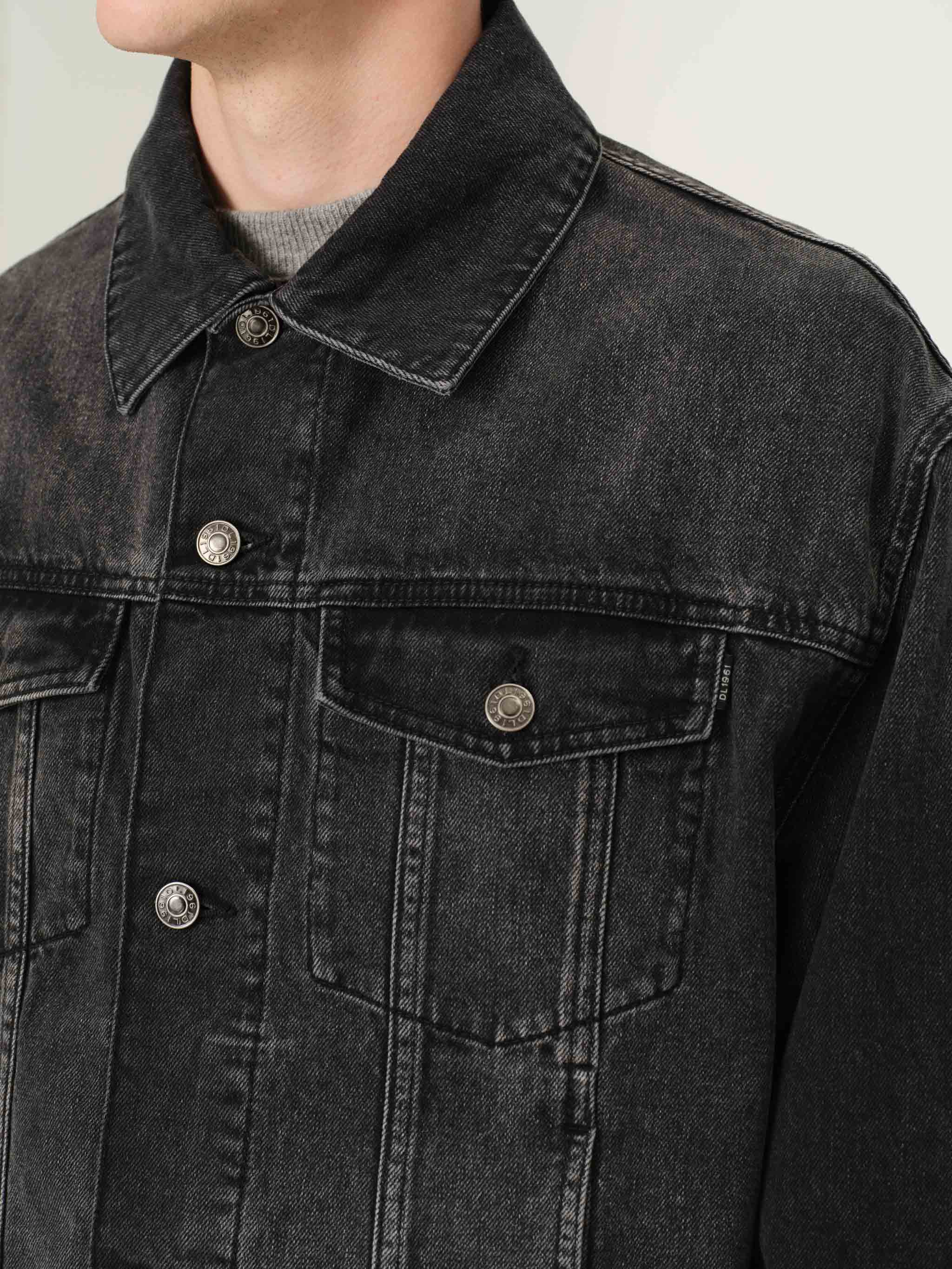 Jacky Relaxed Trucker Denim Jacket | Nightshade (Washed Black)