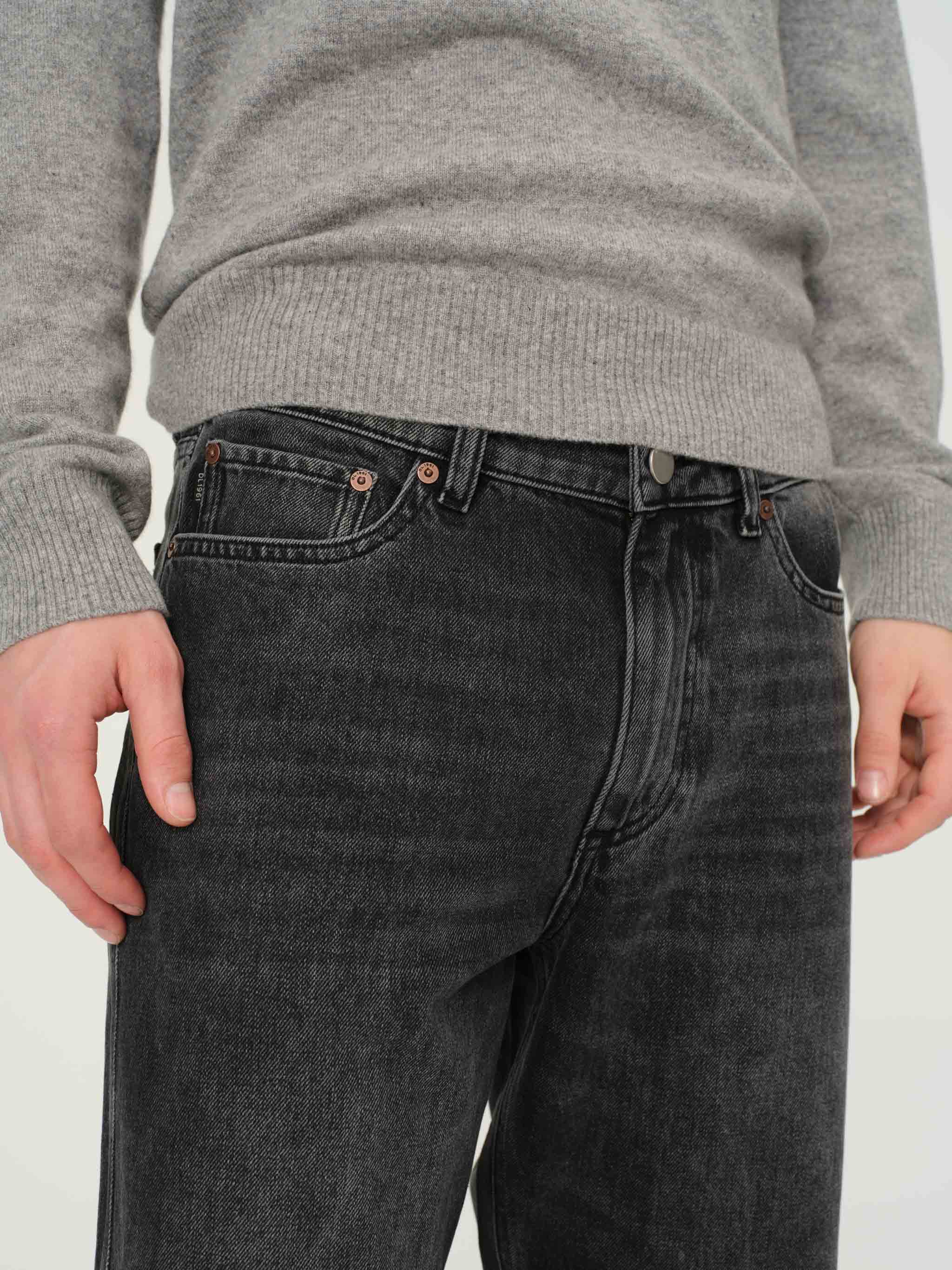 Noah Straight Jeans | Nightshade Cuffed (Washed Black)