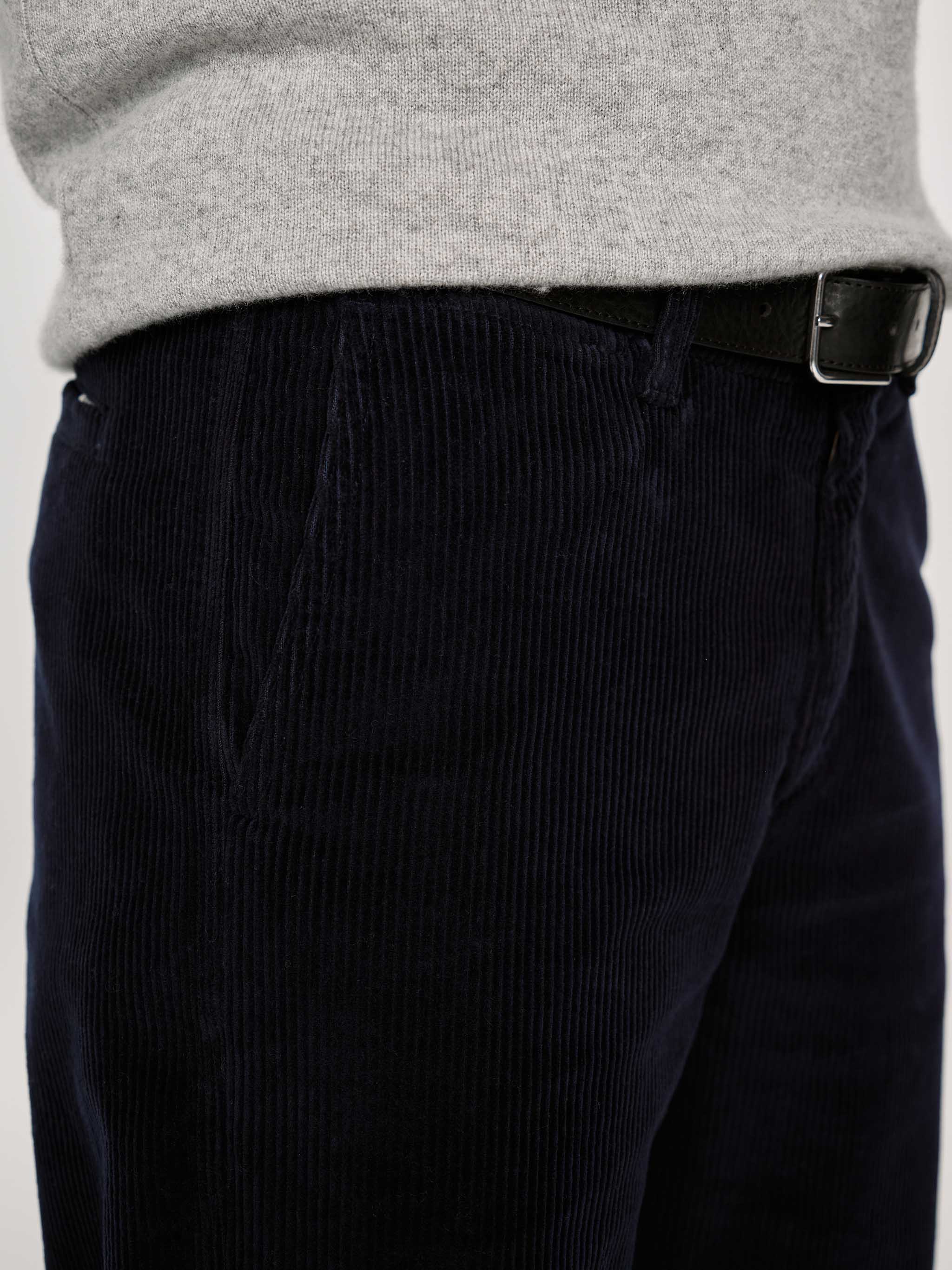 Kurt Loose Straight Trouser | Deep Marine