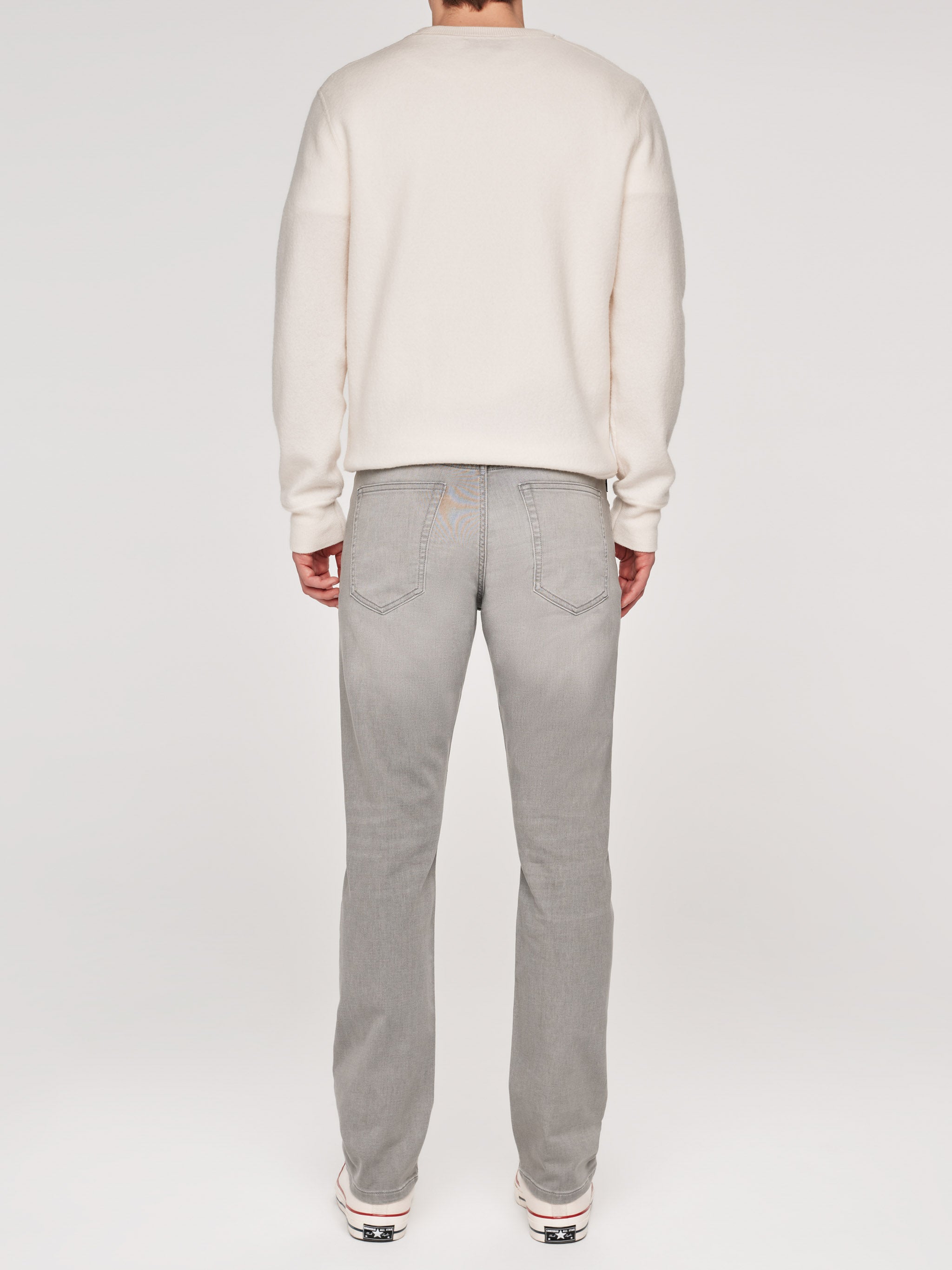 Russell Slim Straight Jeans | Washed Grey Knit