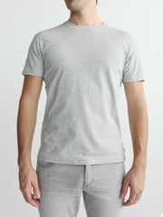 Ribbed Crewneck Tee | Grey