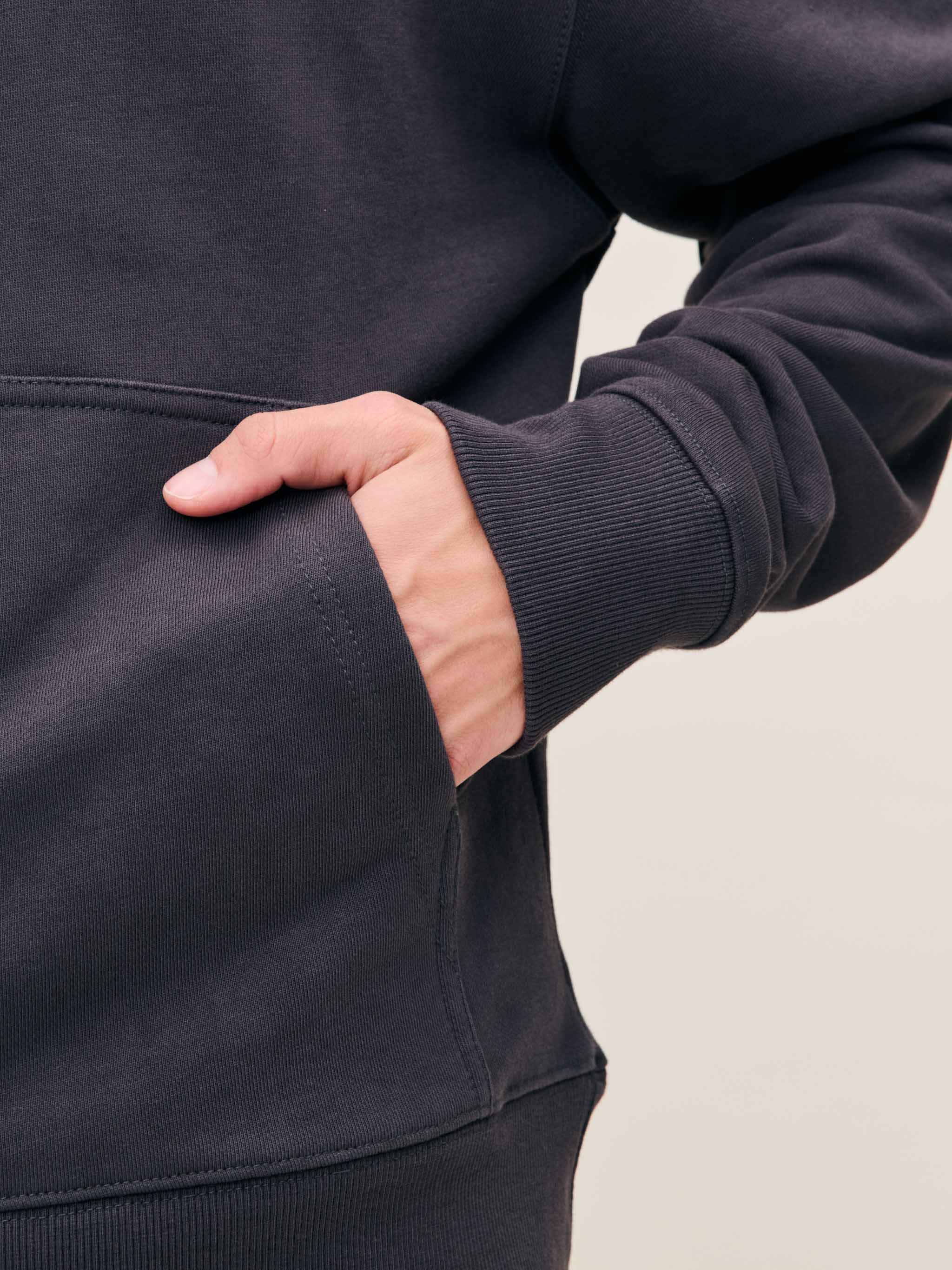 Men's Grey Cotton Hoodie