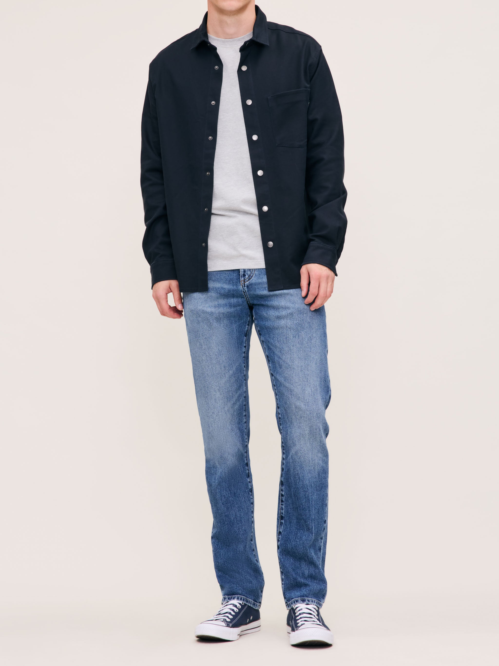 Men's Navy Blue Shirt Jacket