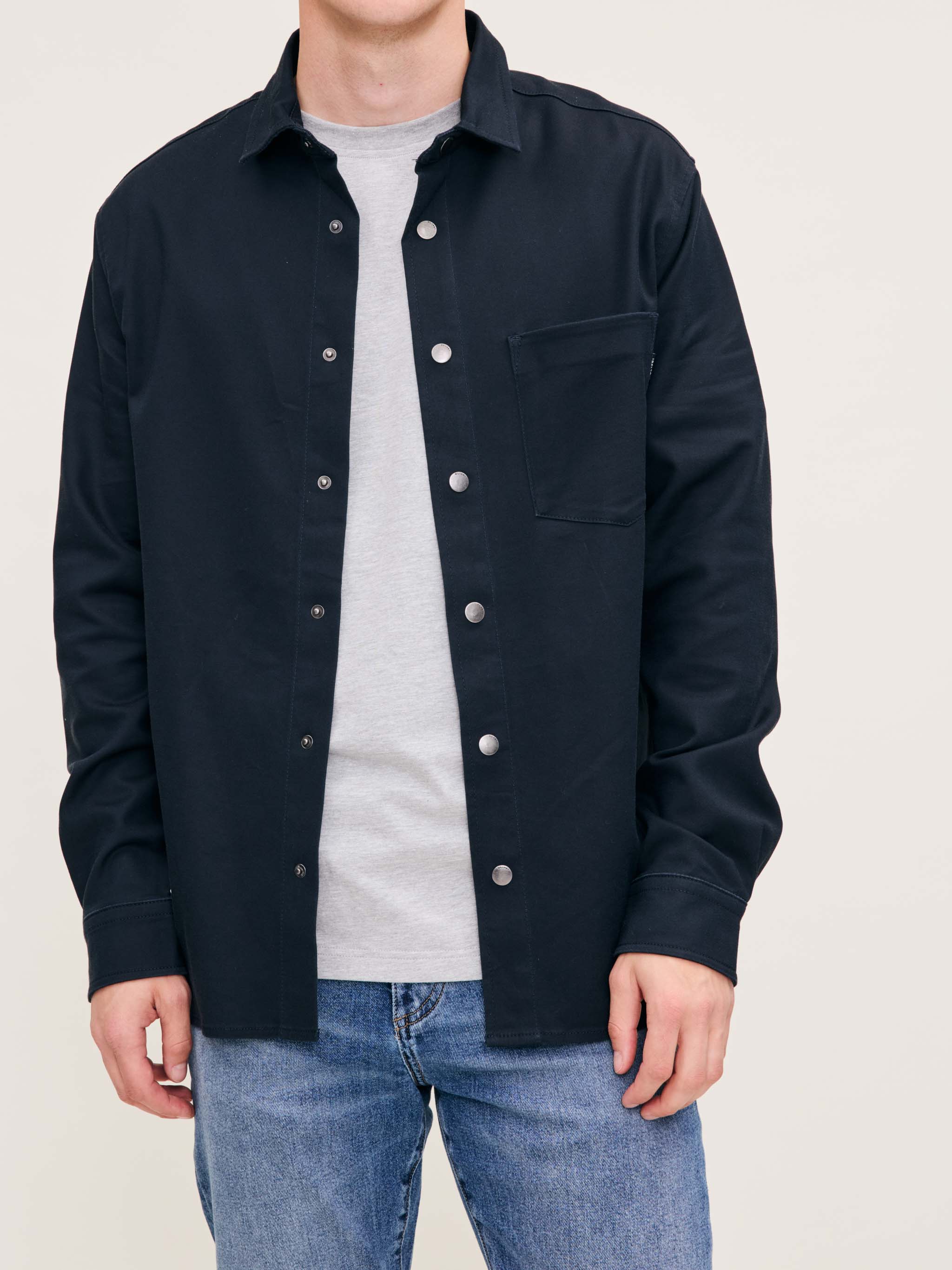 Men's Navy Blue Shirt Jacket