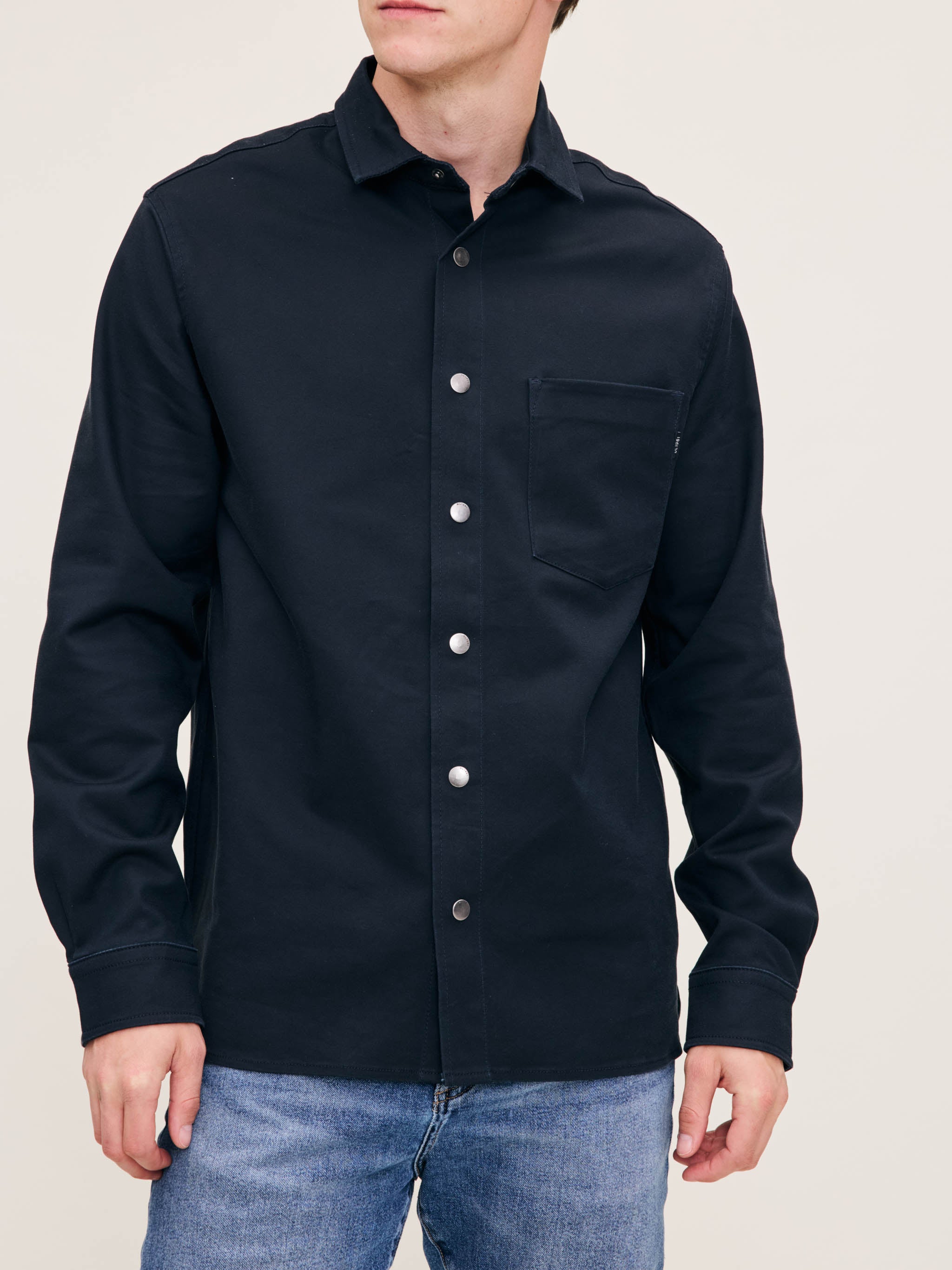 Men's Navy Blue Shirt Jacket