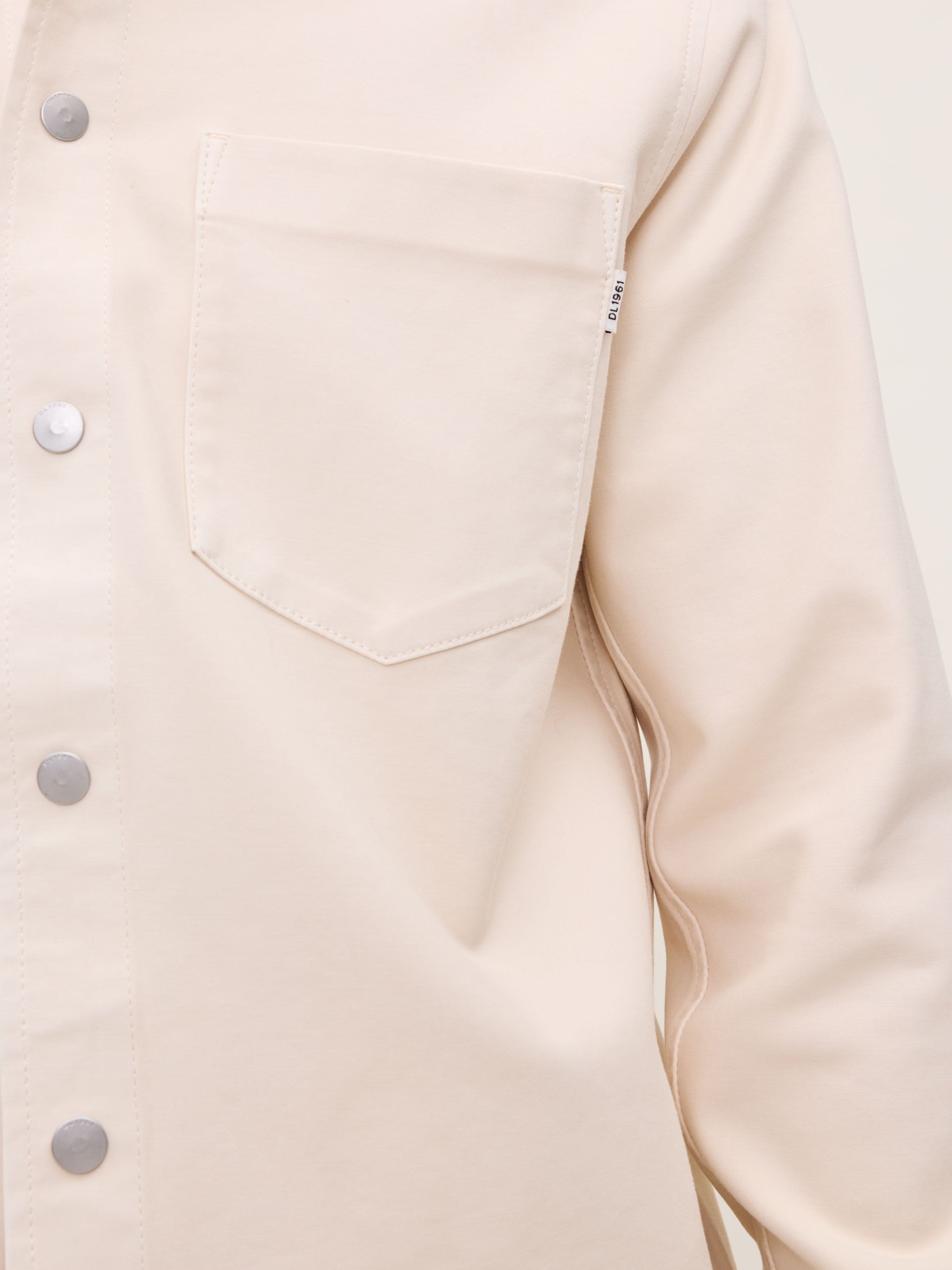 Men's Light Cream Shirt Jacket