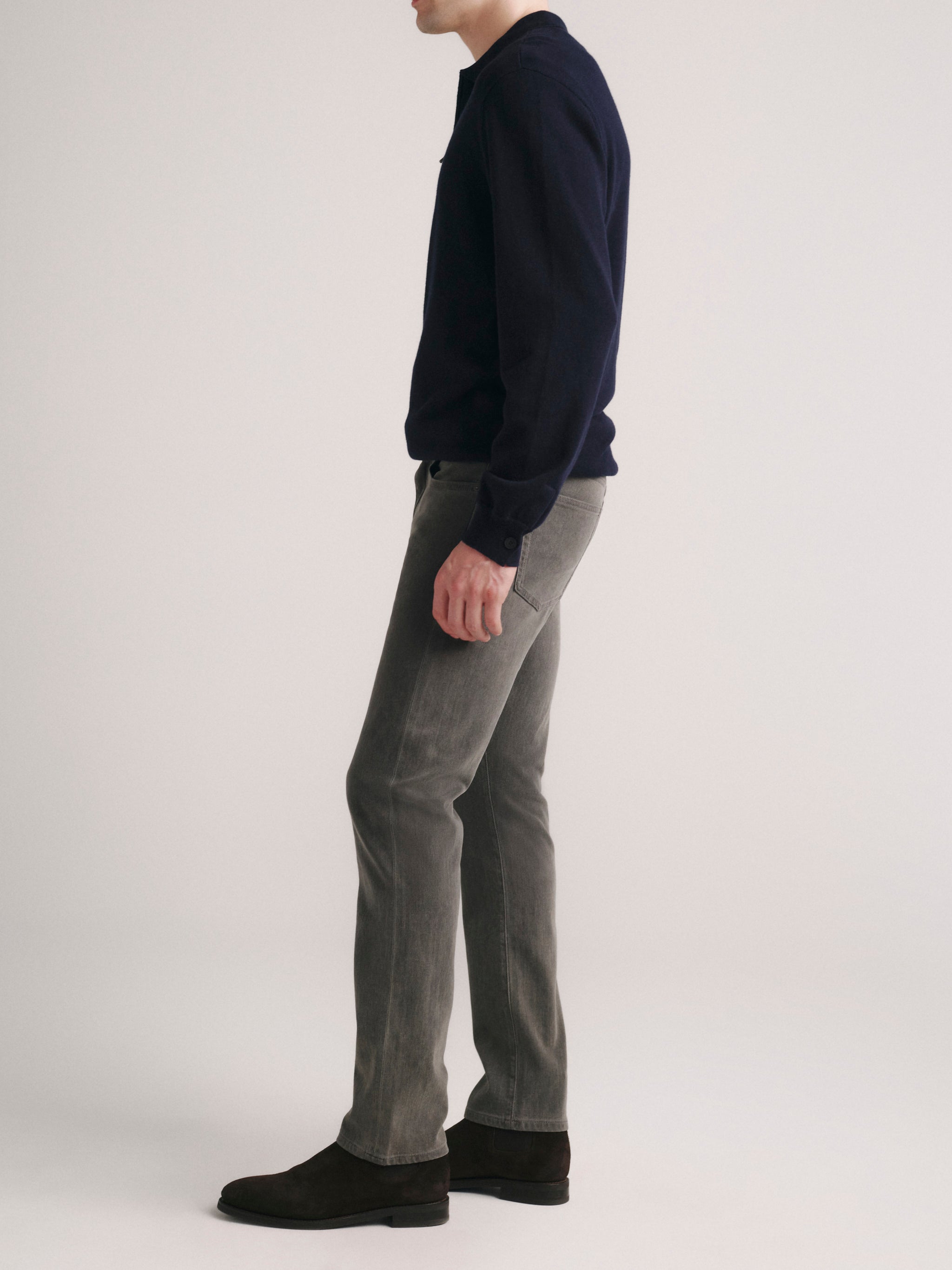 Knit Zip Up Polo Sweater | Navy