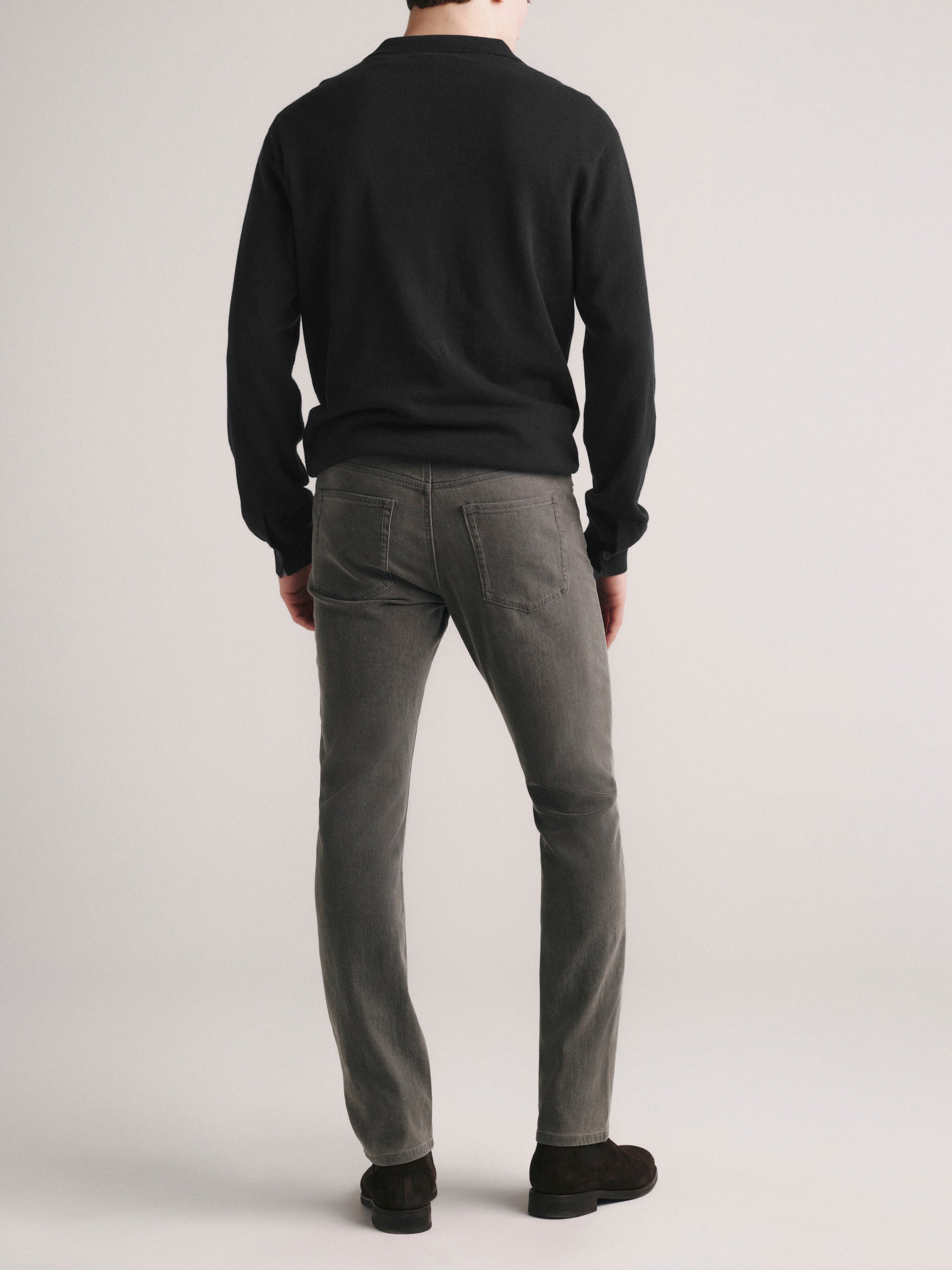 Cotton-Cashmere Quarter-Zip Sweater | Charcoal