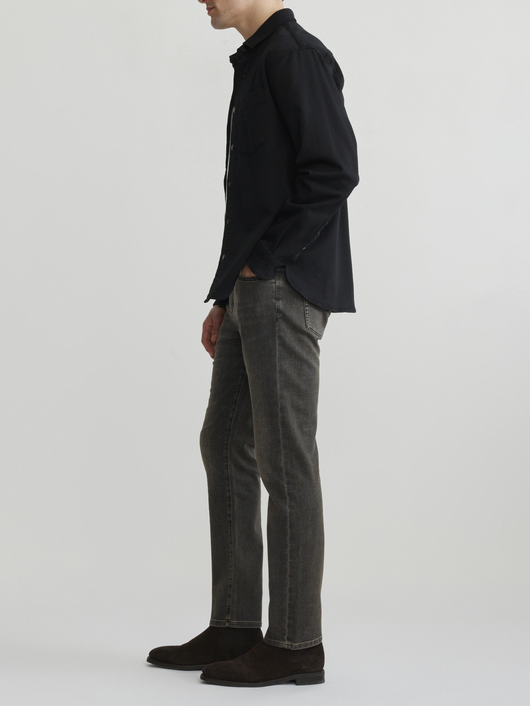 Dominick Knit Denim Shirt | Cavern