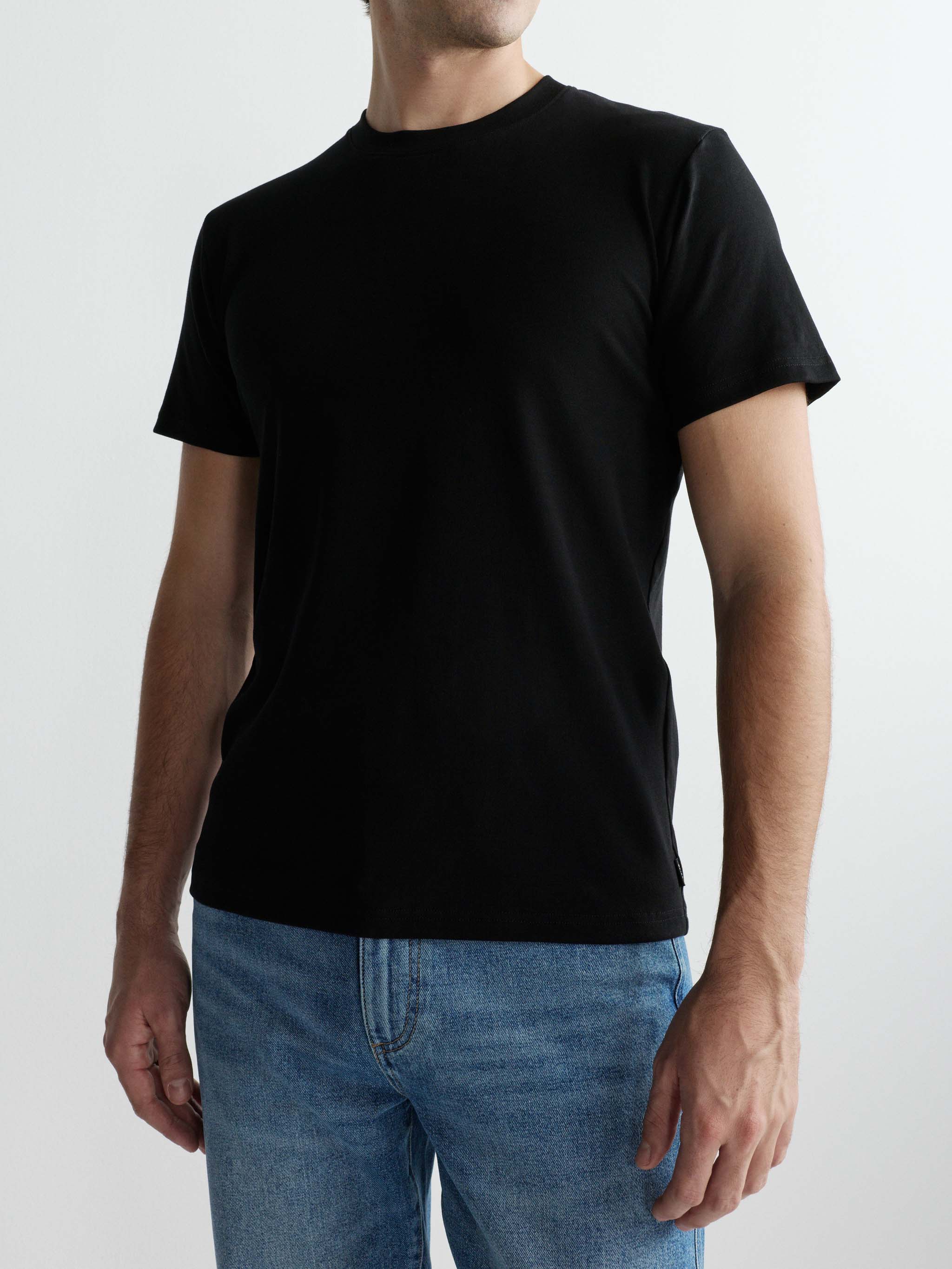 Ribbed Crewneck Tee | Black