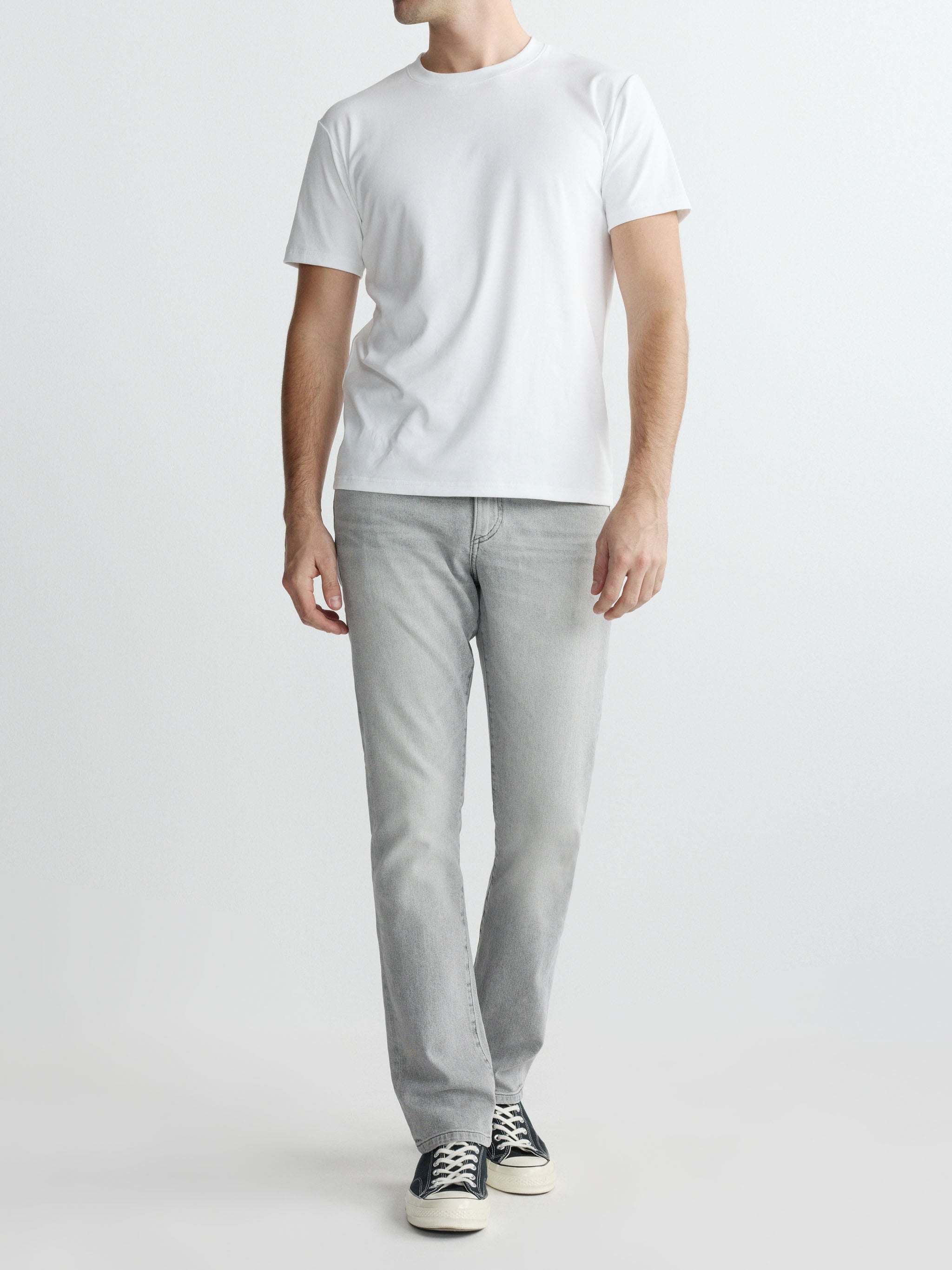 Ribbed Crewneck | White