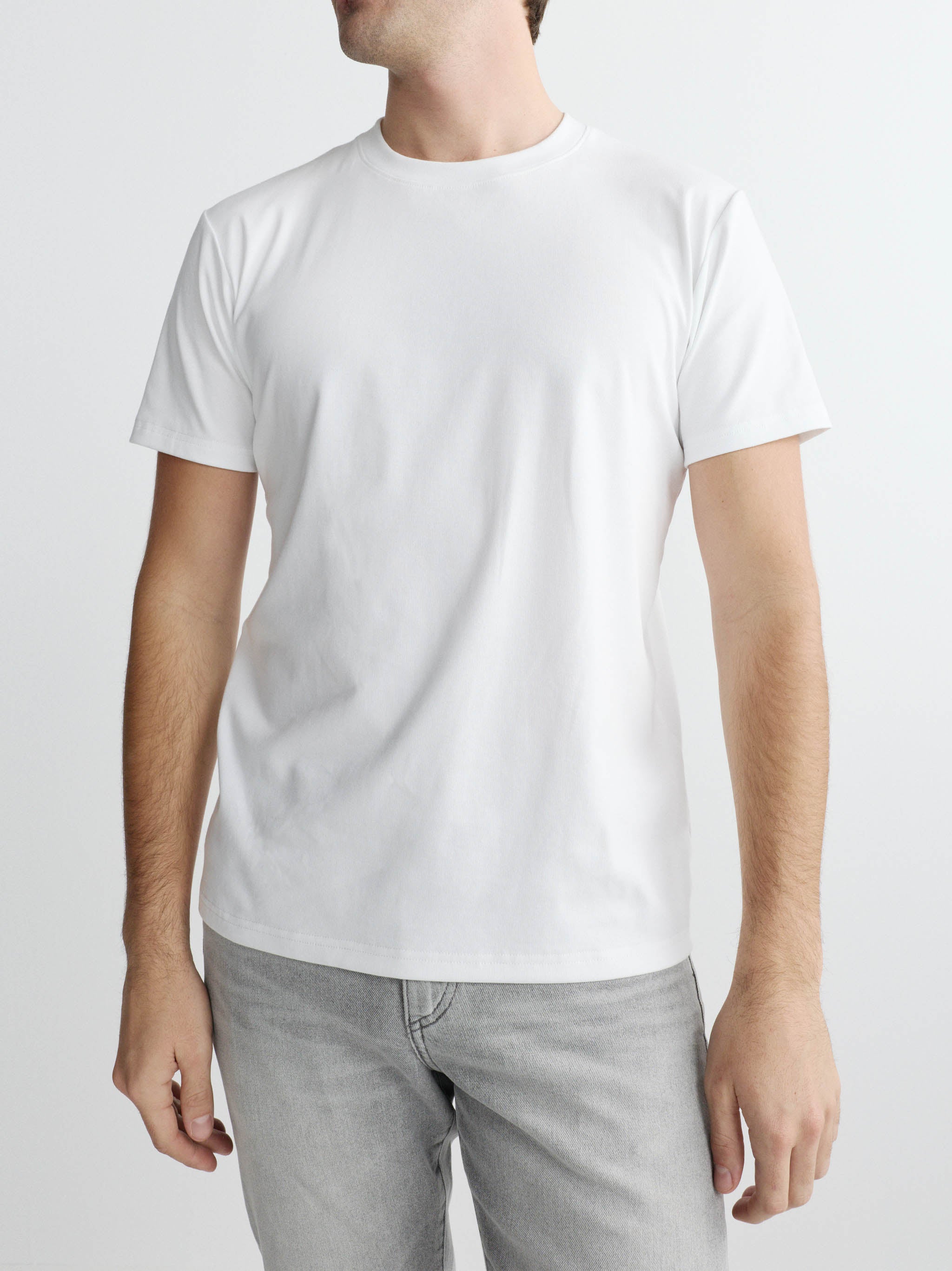 Ribbed Crewneck | White