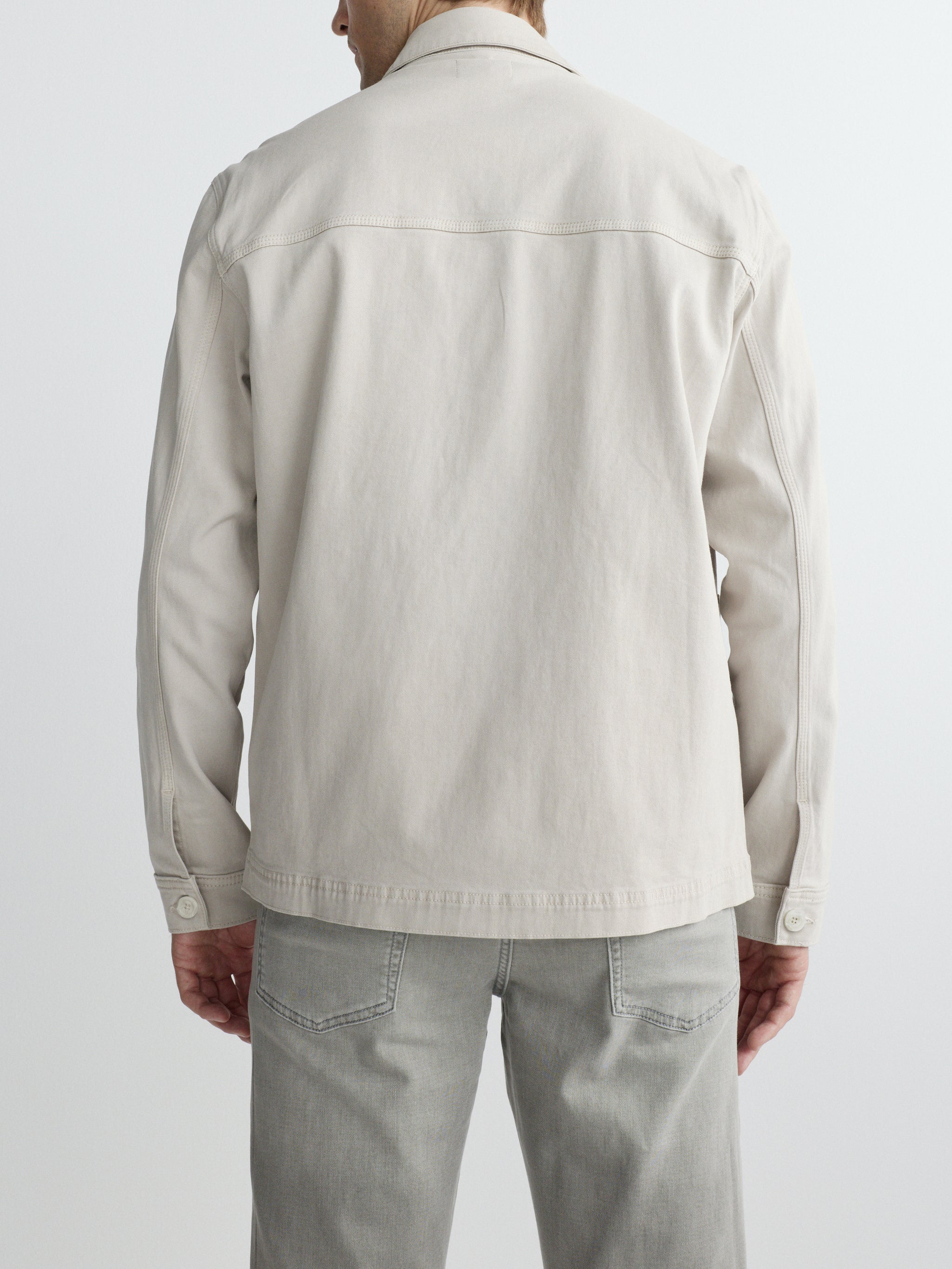 Sean Shirt Jacket | Chalk