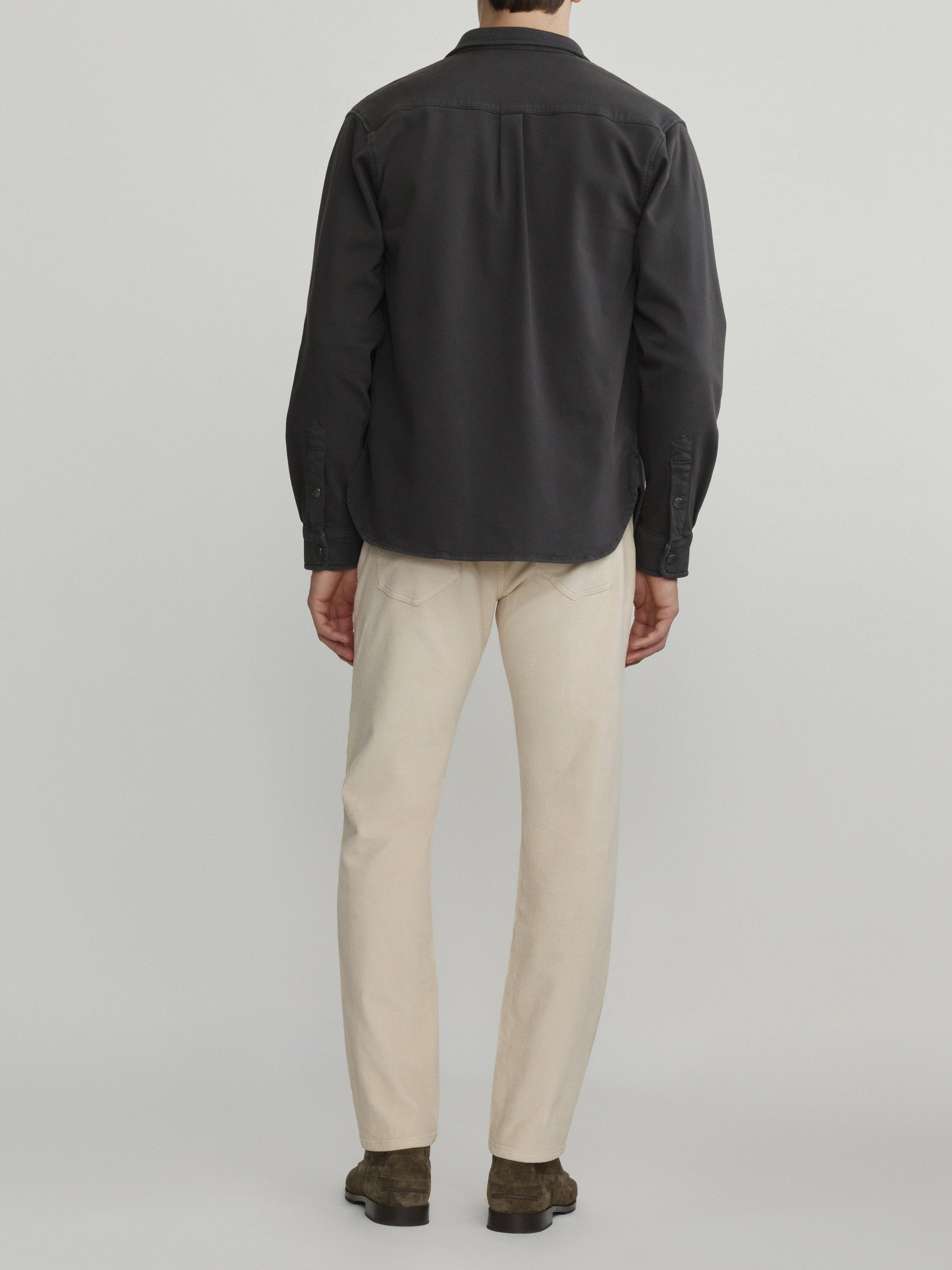 Dominick Knit Denim Shirt | Charcoal