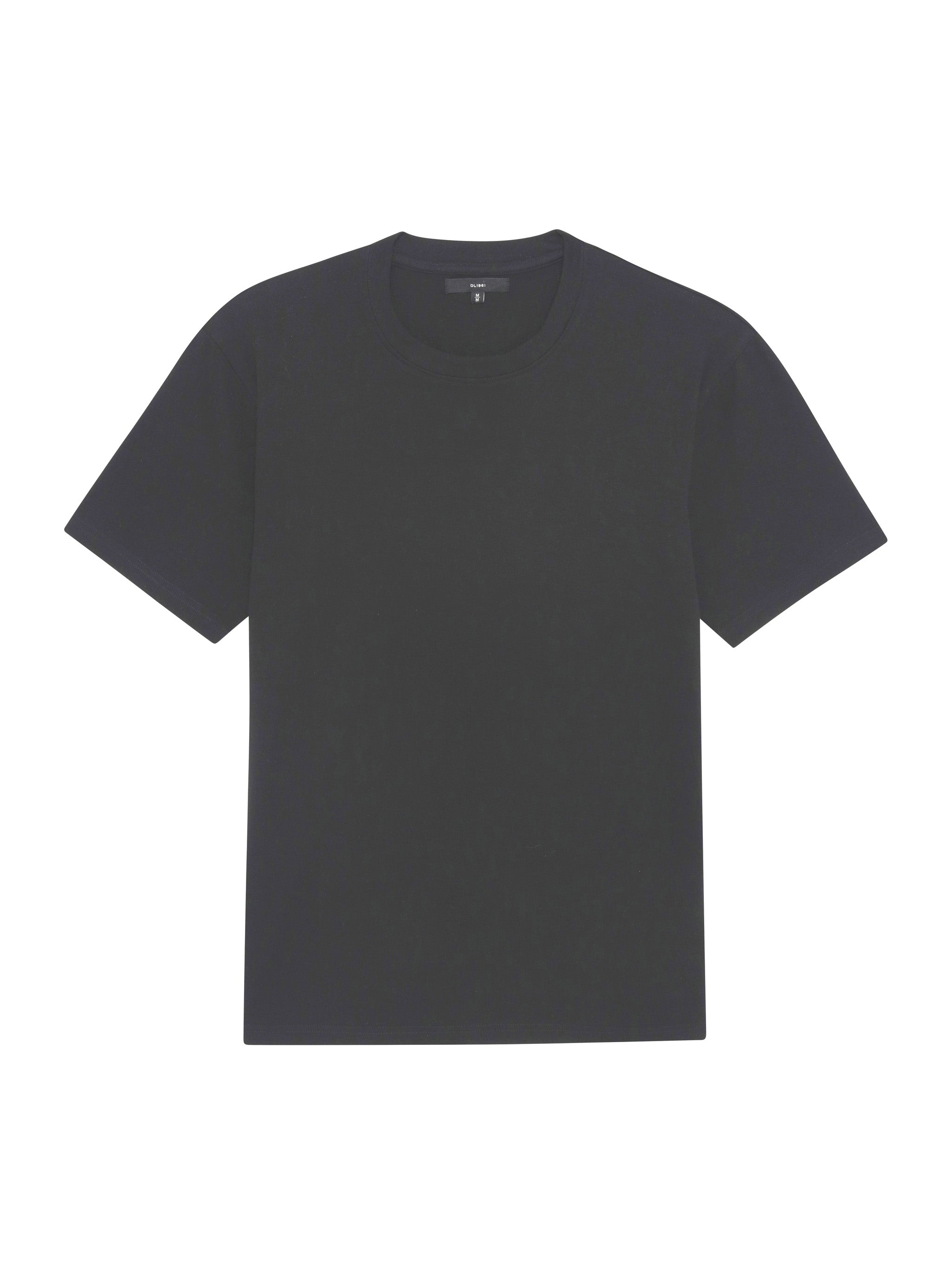 Ribbed Crewneck Tee | Black