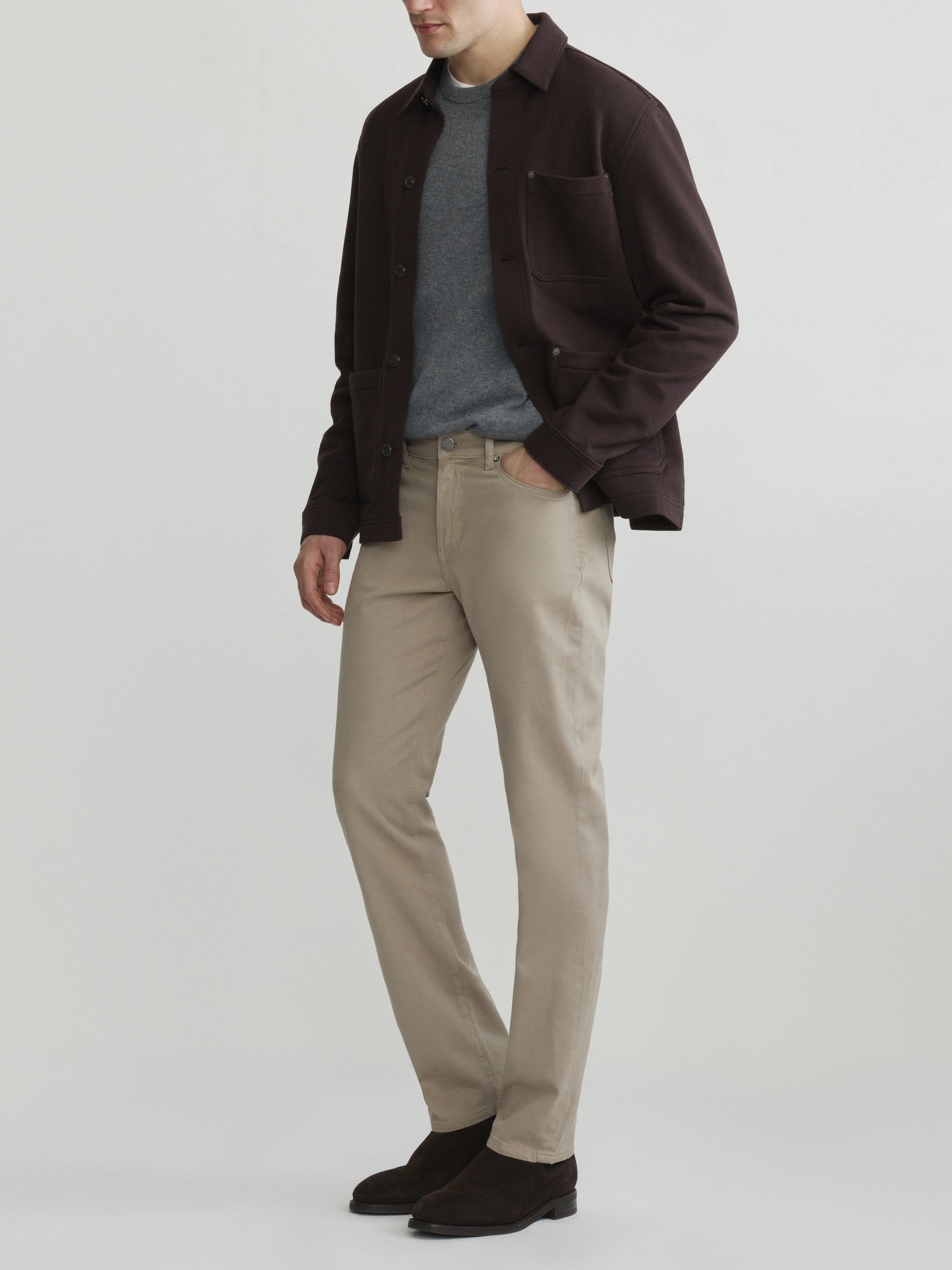 Russell Slim Straight Pants | Taupe