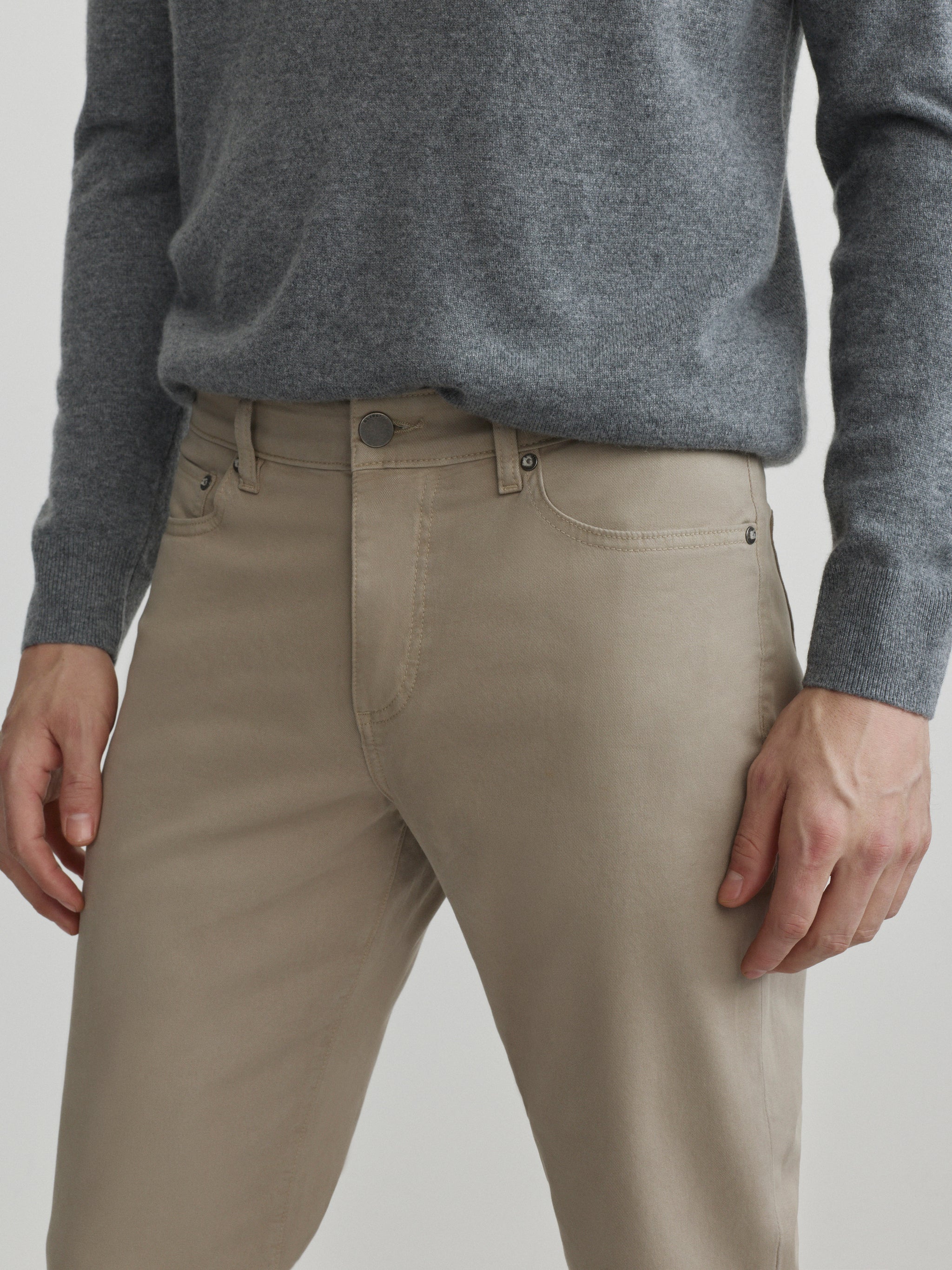 Russell Slim Straight Pants | Taupe