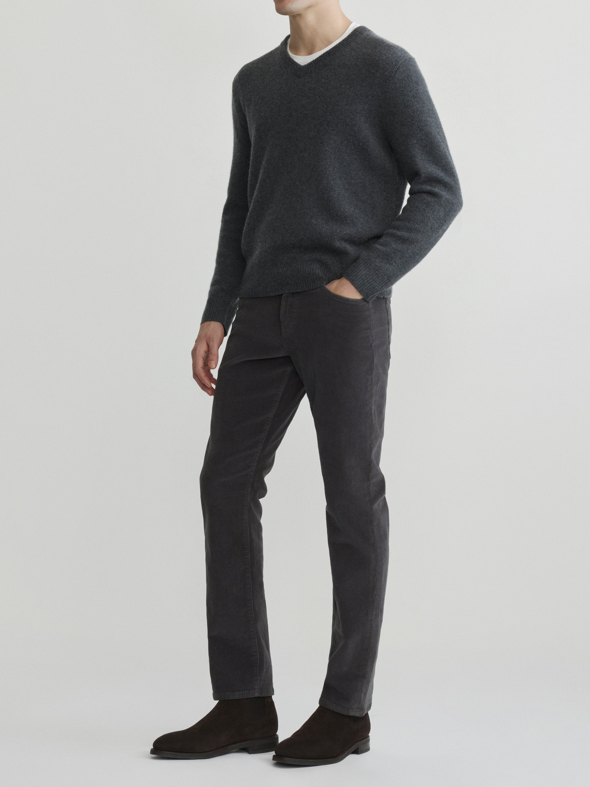 Russell Slim Straight Corduroy Pants | Graphite