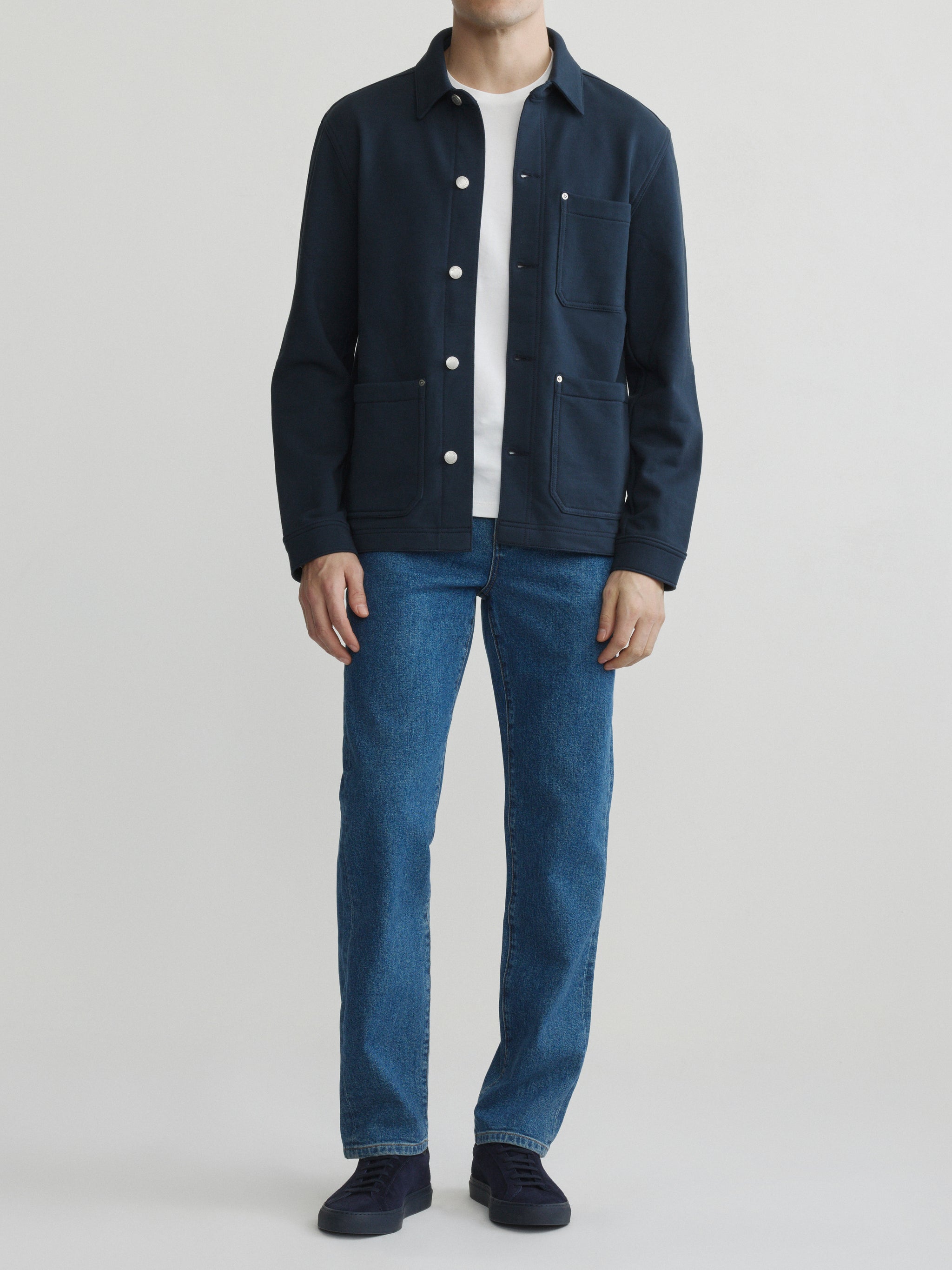 Sean Knit Shirt Jacket | Classic Navy