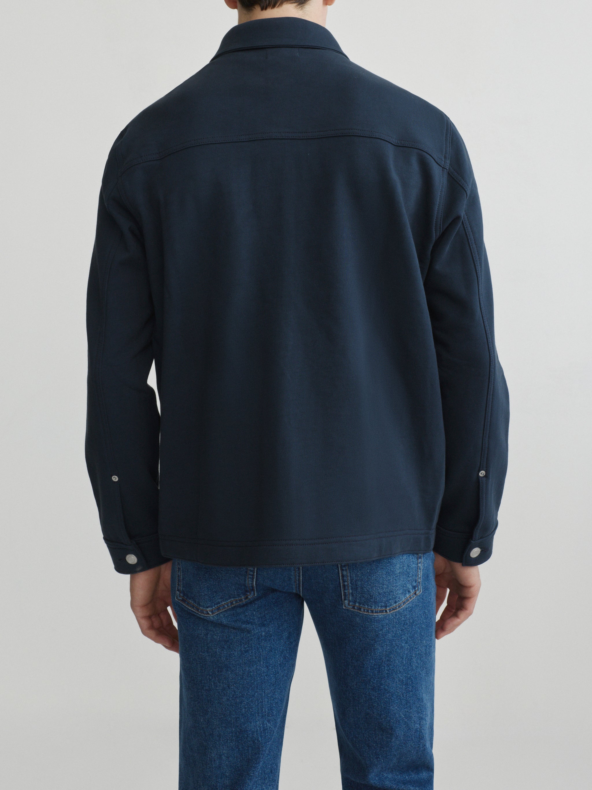 Sean Knit Shirt Jacket | Classic Navy