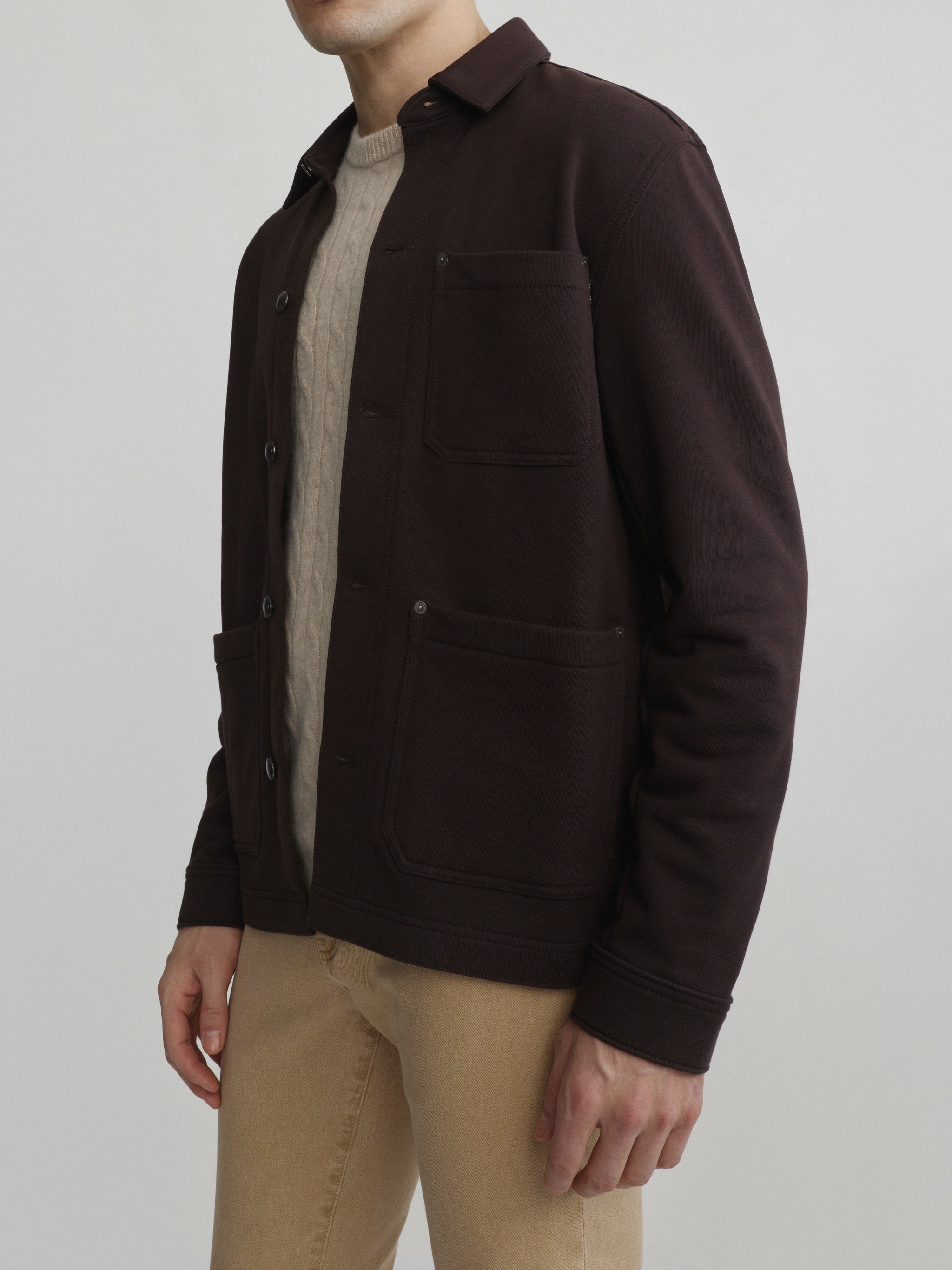 Sean Knit Shirt Jacket | Tobacco