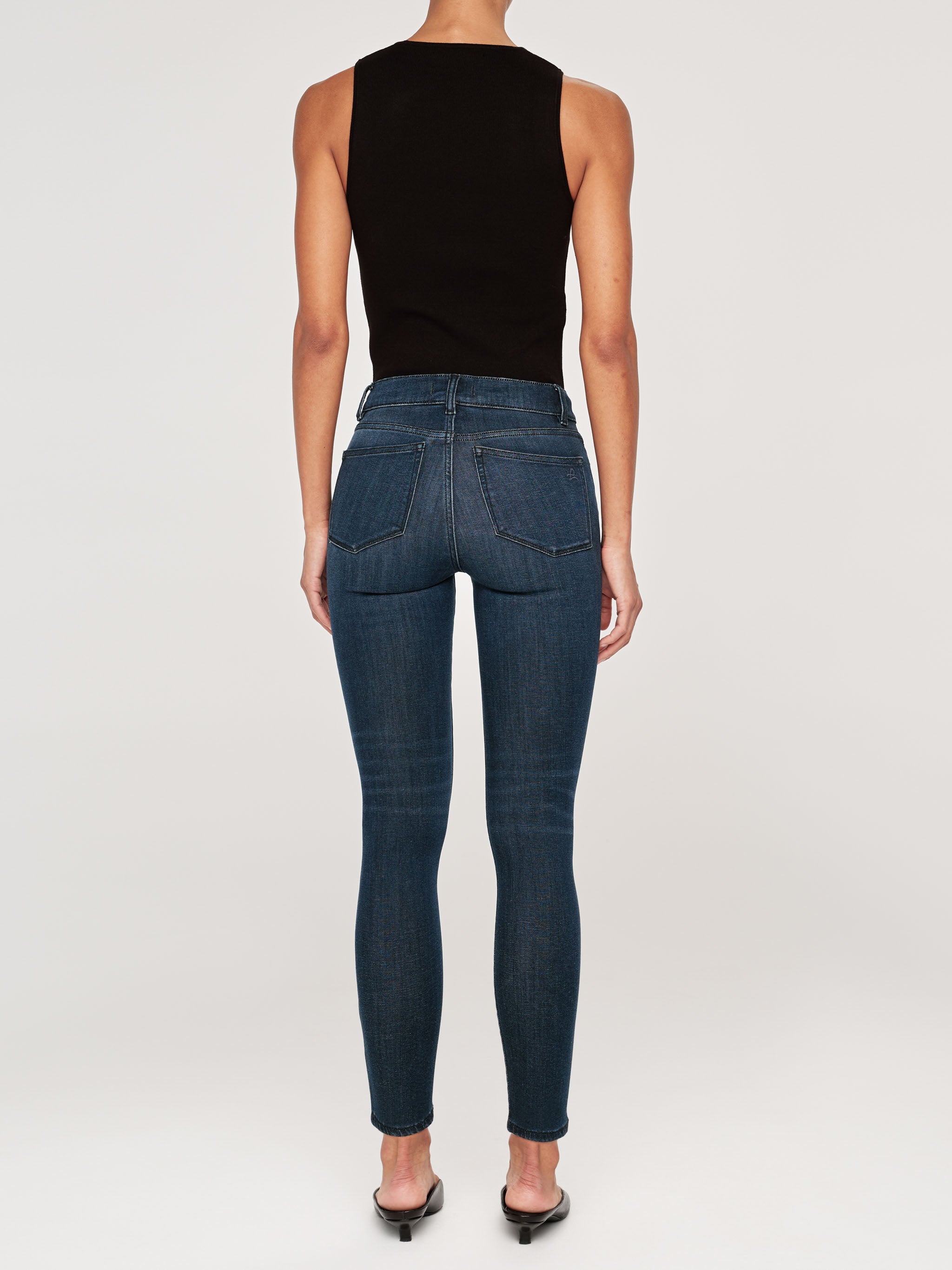 Farrow Skinny High Rise Instasculpt Ankle Jeans | Dark Indigo