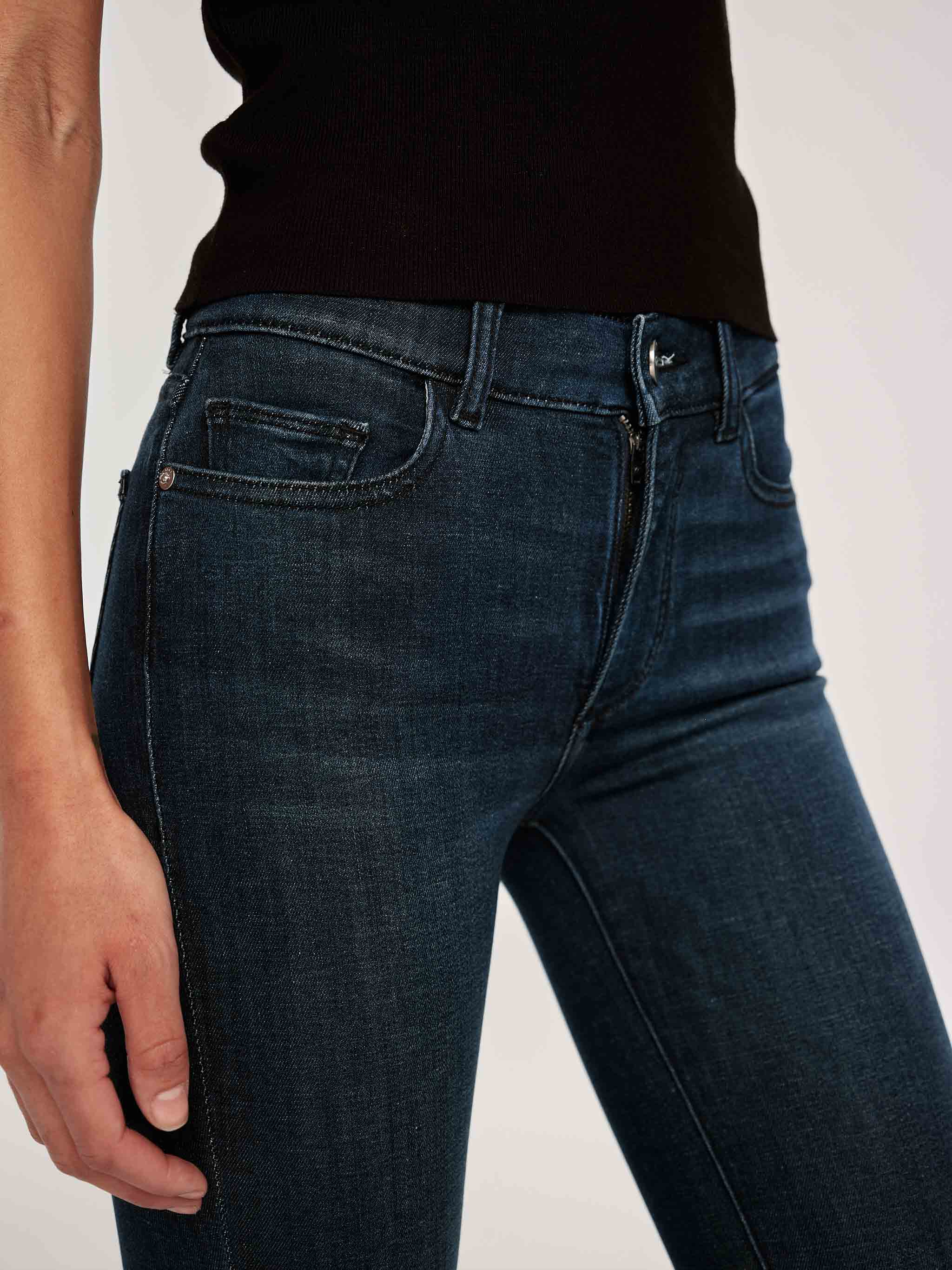 Farrow Skinny High Rise Instasculpt Ankle Jeans | Dark Indigo