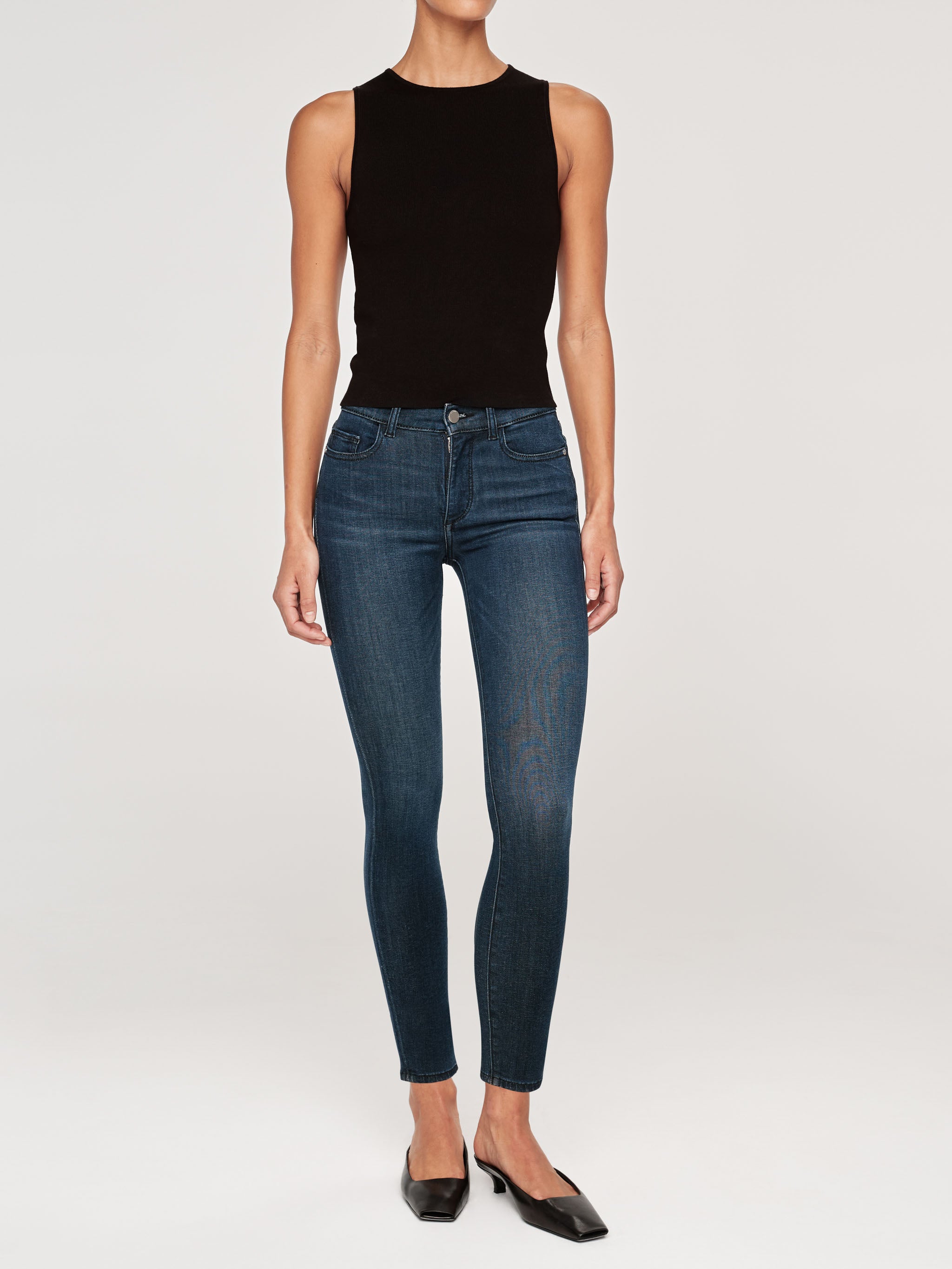 Farrow Skinny High Rise Instasculpt™ Ankle Jeans | Dark Indigo