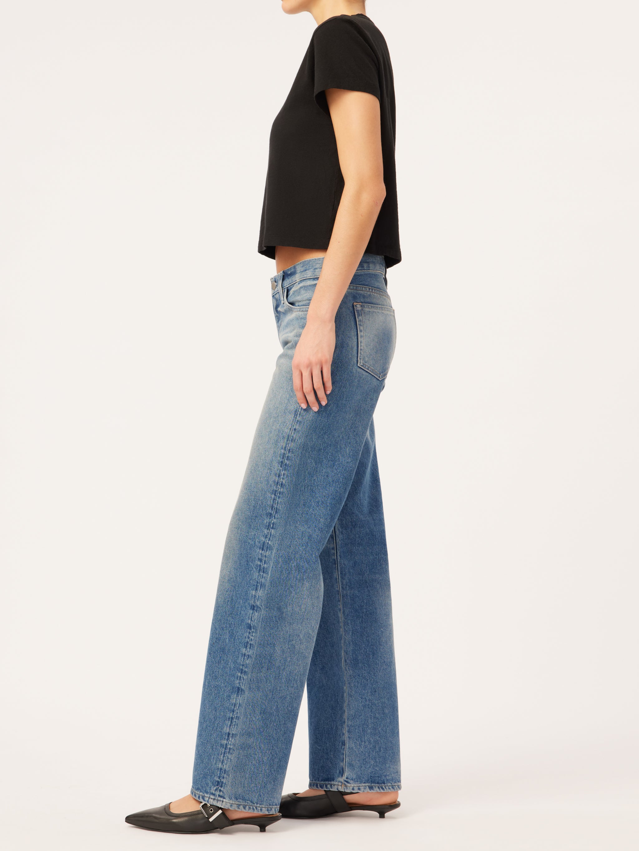 Buy China Wholesale Ladies Straight Leg Pants Women's Jeans Light