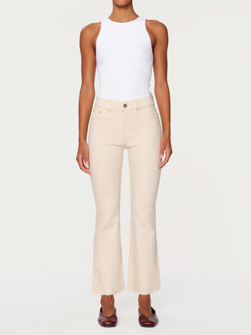 women's bootcut white jean