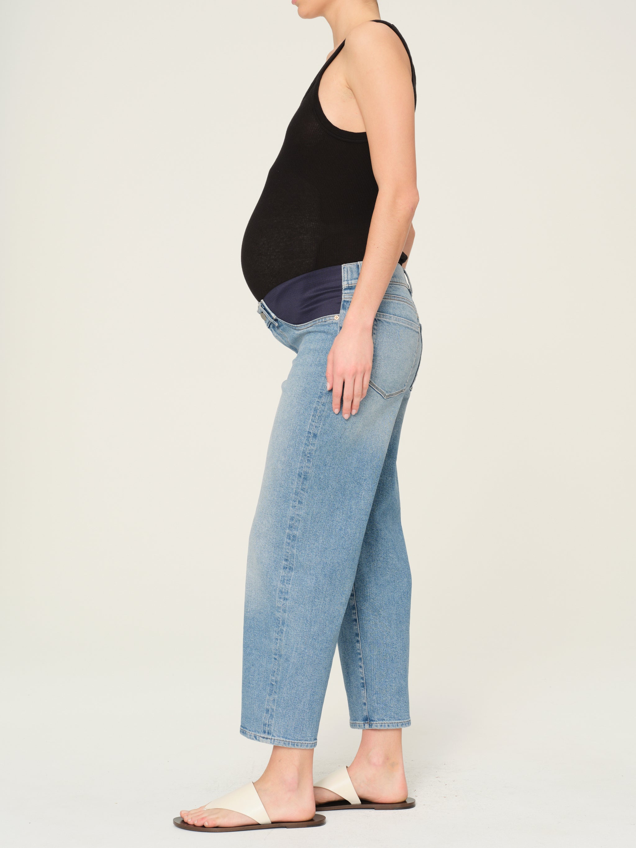 Thea Boyfriend Maternity Relaxed Tapered Jeans | Ravello