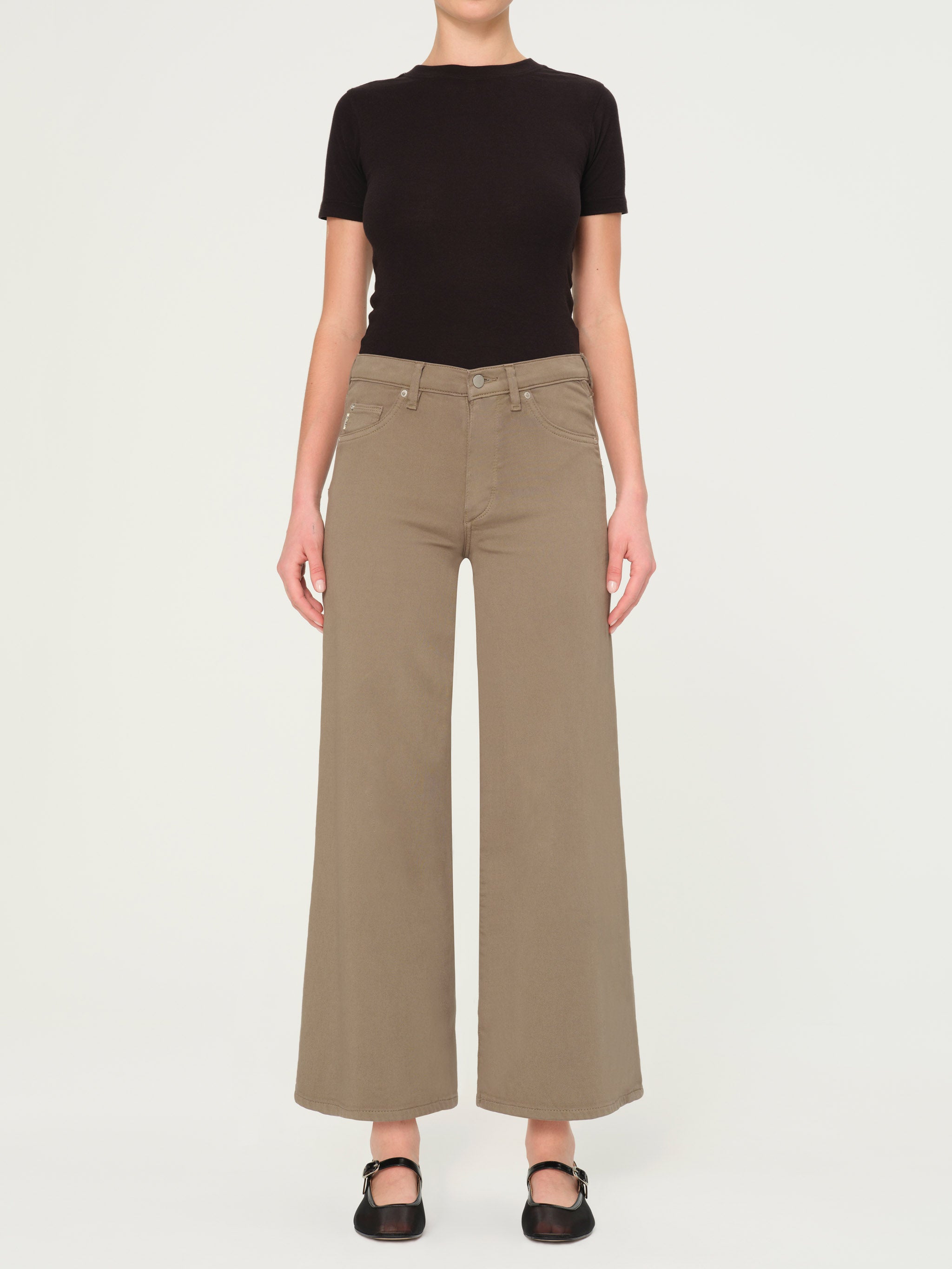 Hepburn Wide Leg High Rise Ankle | Coastal Marsh