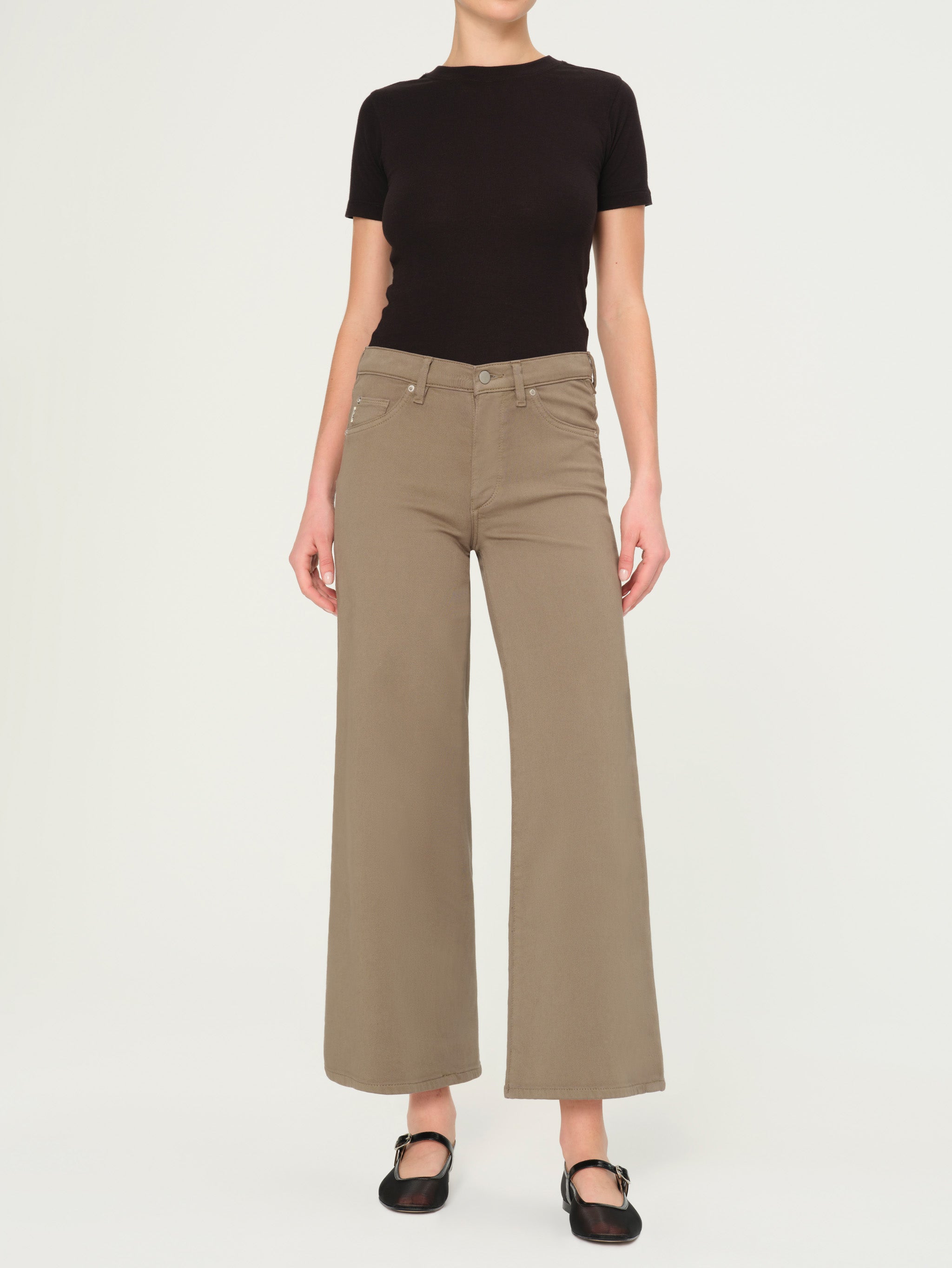 Hepburn Wide Leg High Rise Ankle | Coastal Marsh