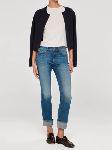 Mara Straight Mid Rise Instasculpt Ankle Jeans | Hulton Cuffed