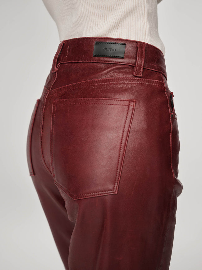 Patti Straight High Rise 29" | Burgundy