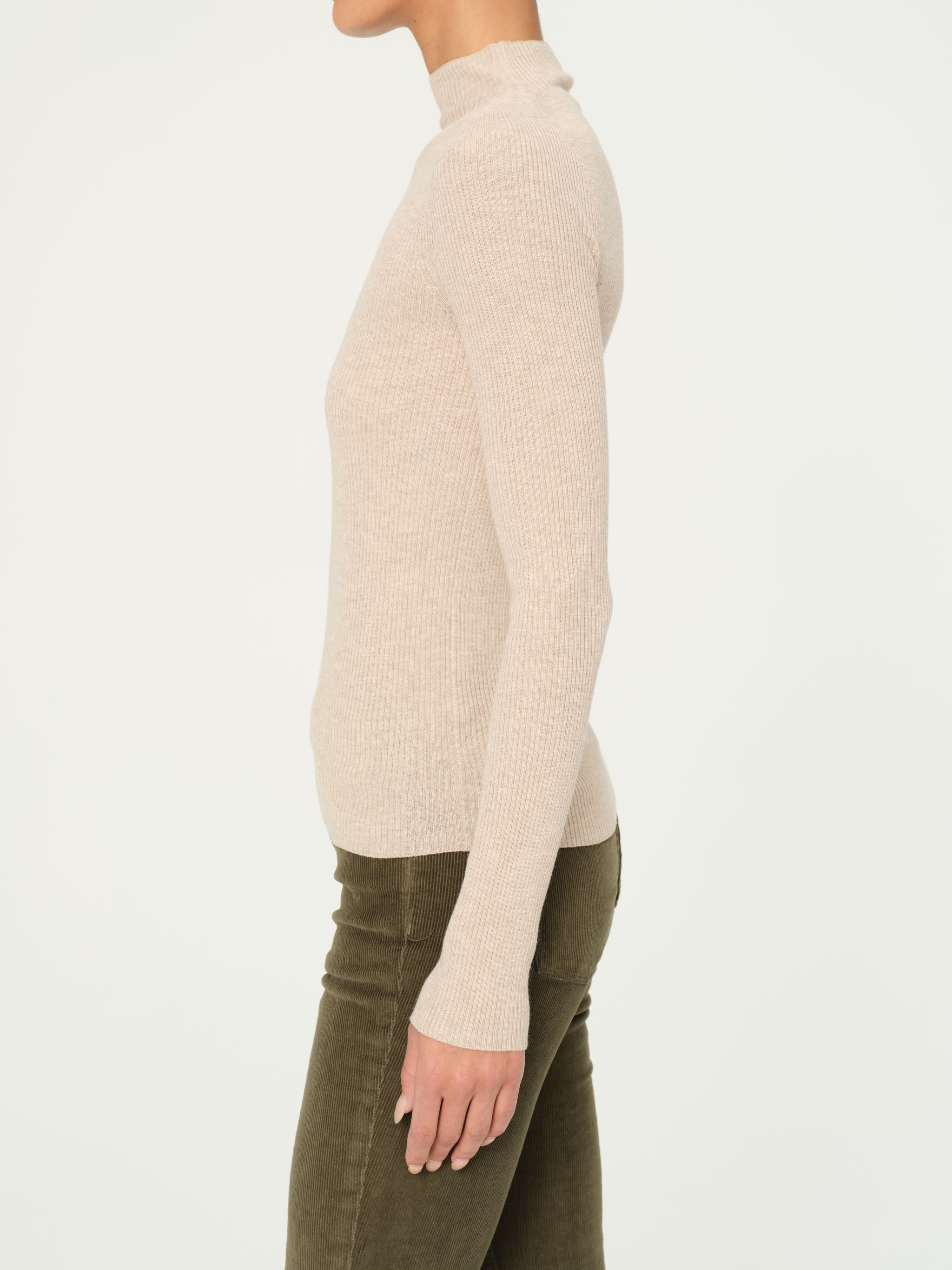 women's long sleeve khaki top