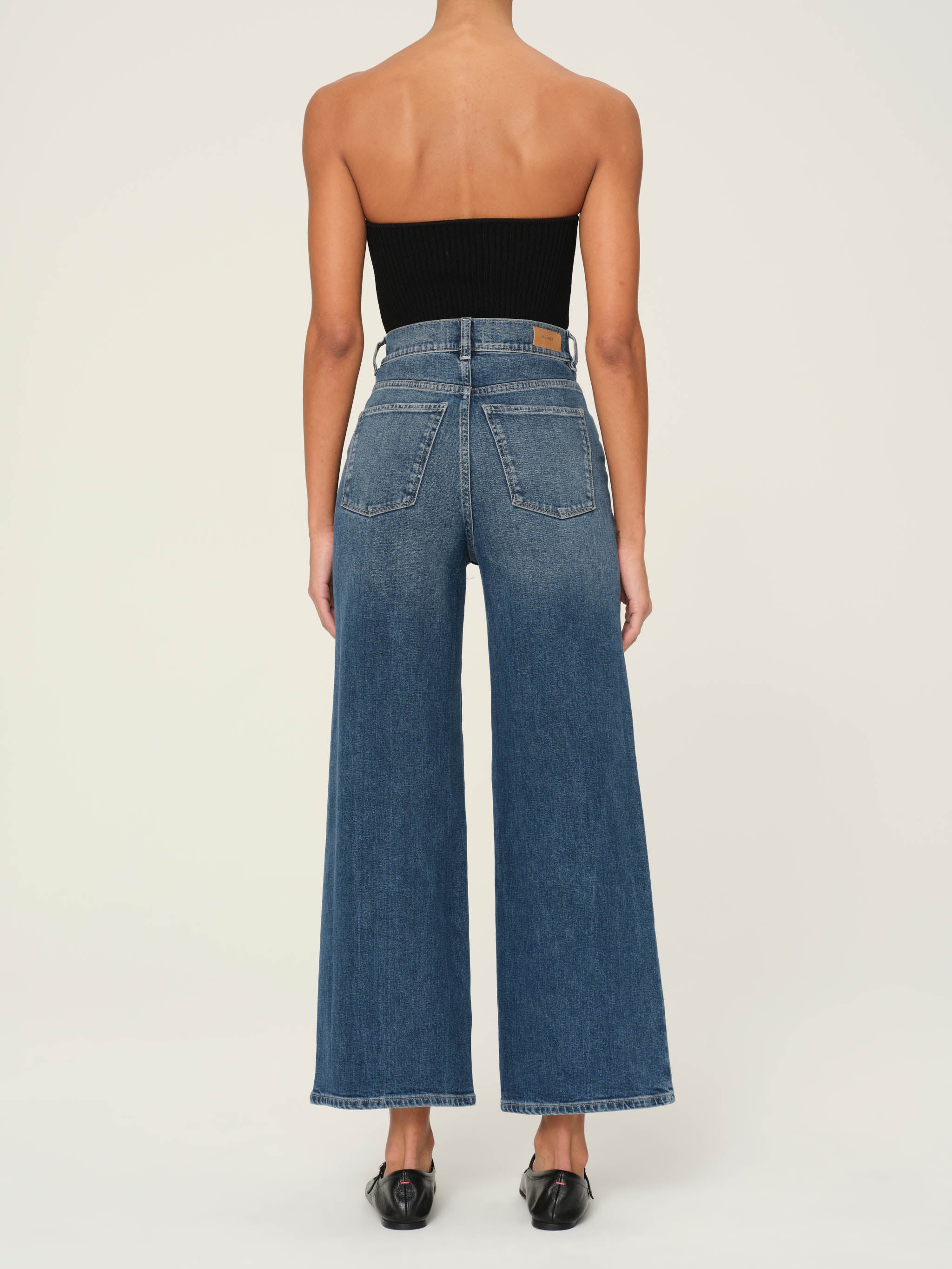 Hepburn Wide Leg High Rise Ankle Jeans | Seagate