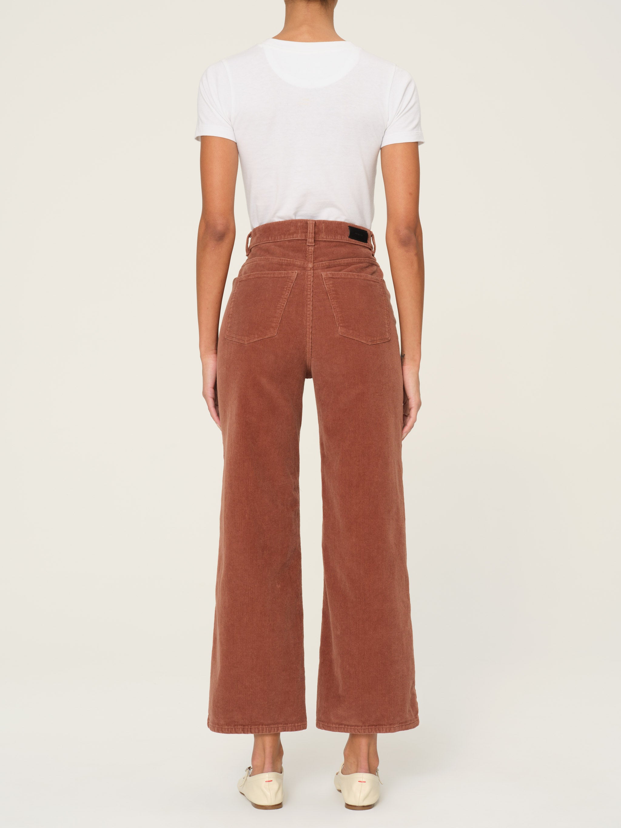 Hepburn Wide Leg High Rise Ankle | Terracotta