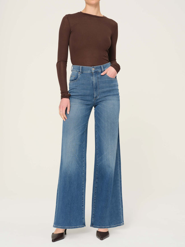 Hepburn Wide Leg High Rise 32" Jeans | Mohonk